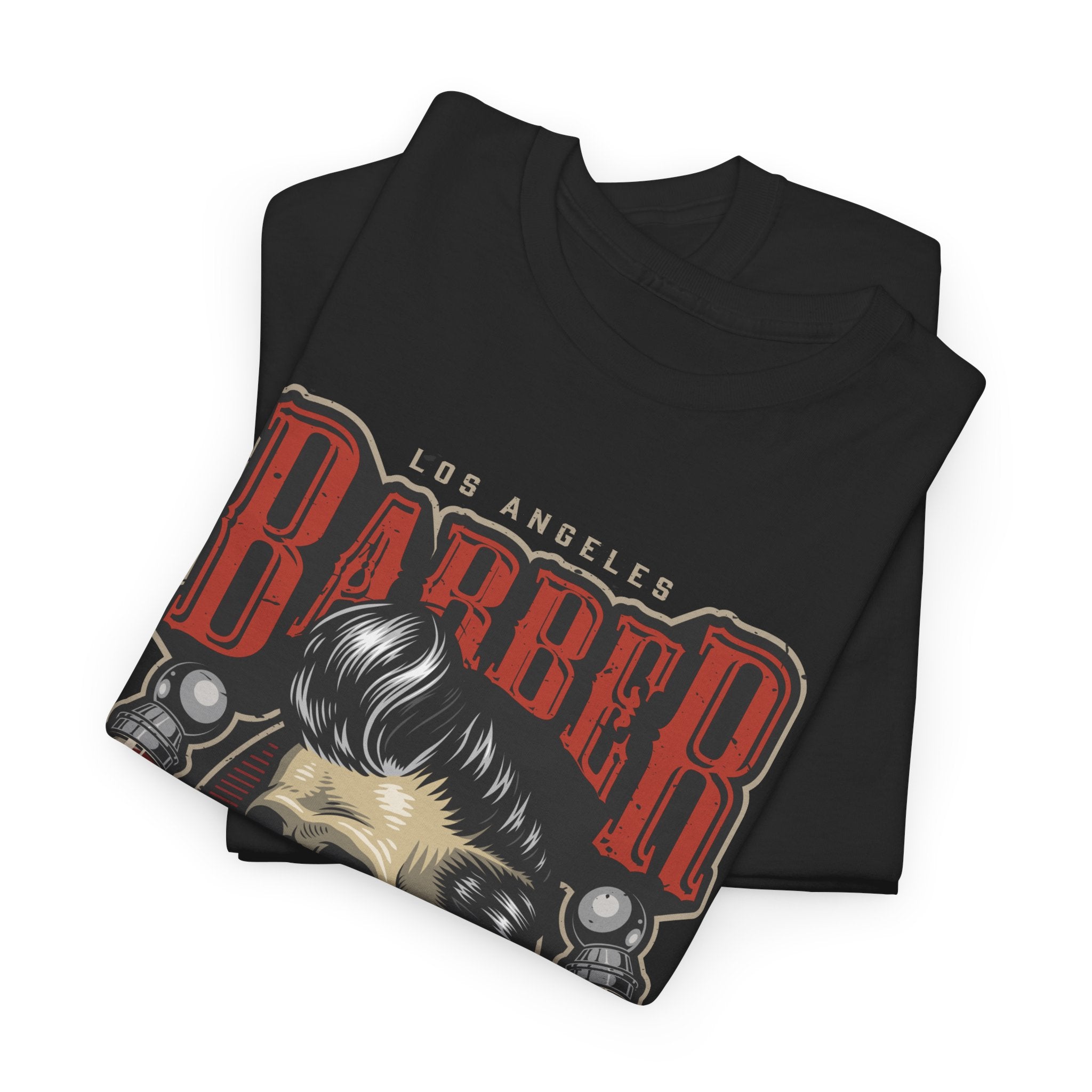 Barber Skull Tee — Vintage Barbershop Logo T-Shirt – Bamerix