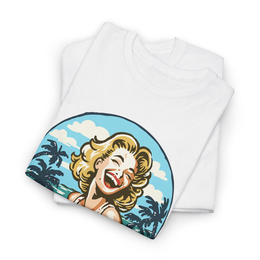 Vintage Beach Girl Graphic T-Shirt | Retro Summer Style Tee – Bamerix