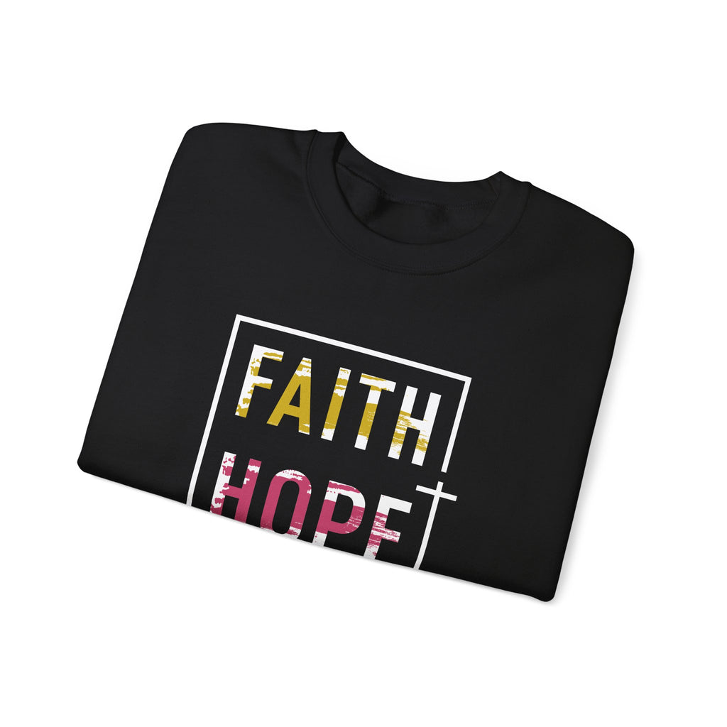 Faith Hope Love Hoodie - Perfect for inspirational gifts, comfy casual wear, church events – Bamerix