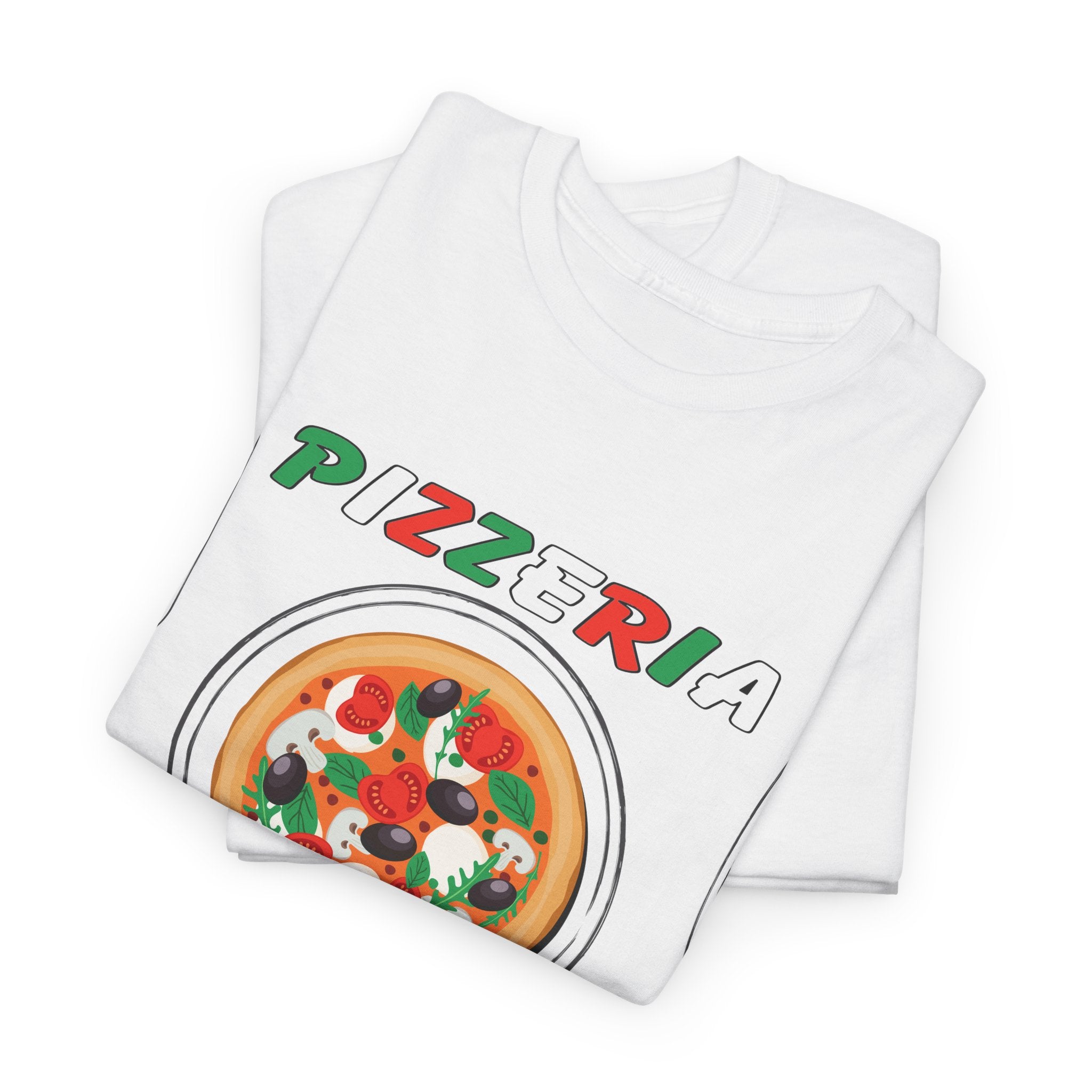 Pizzeria Plate Pizza T-Shirt — Vintage Italian Pizza Graphic Tee – Bamerix