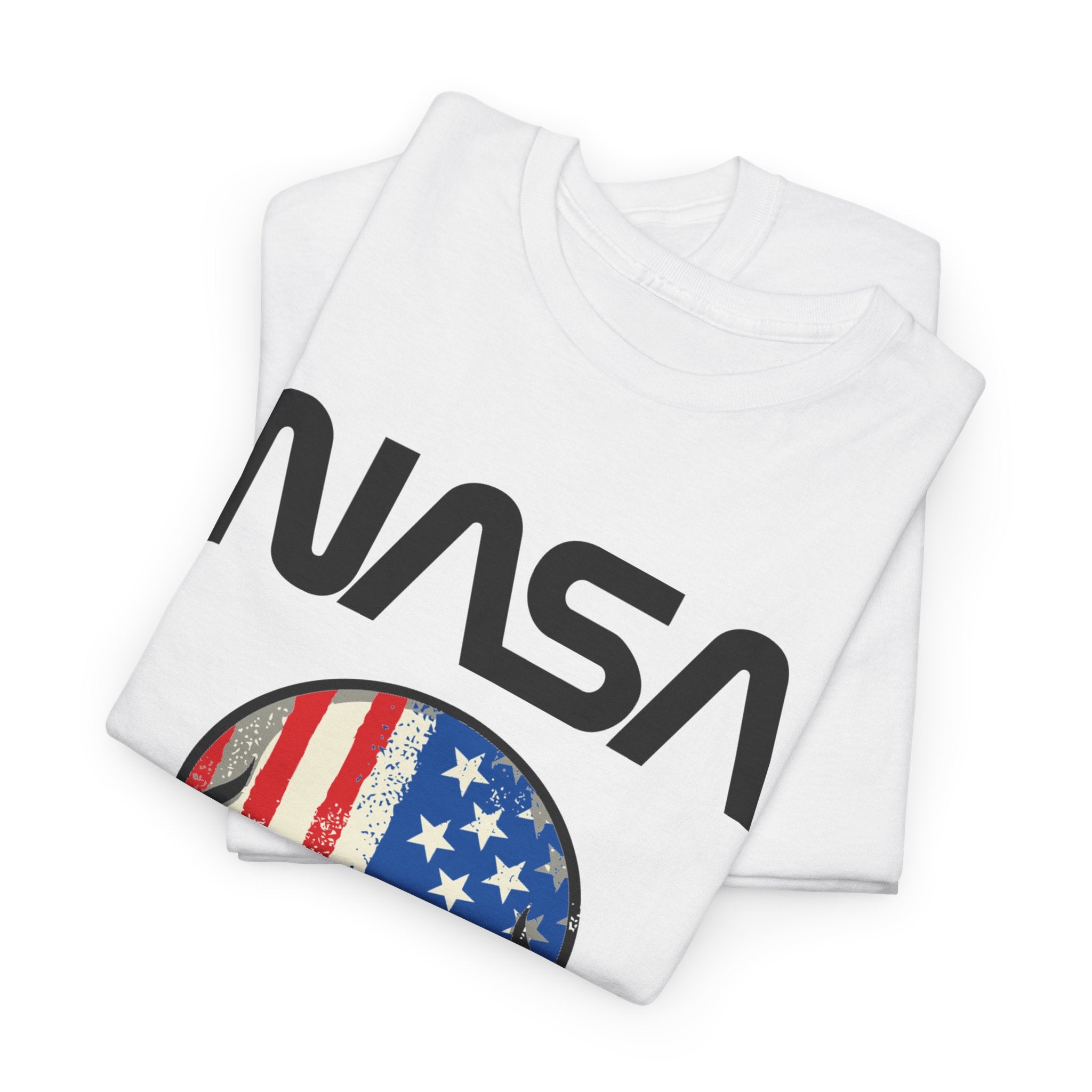 NASA American Flag Skull Tee — Patriotic Space Graphic T-Shirt – Bamerix