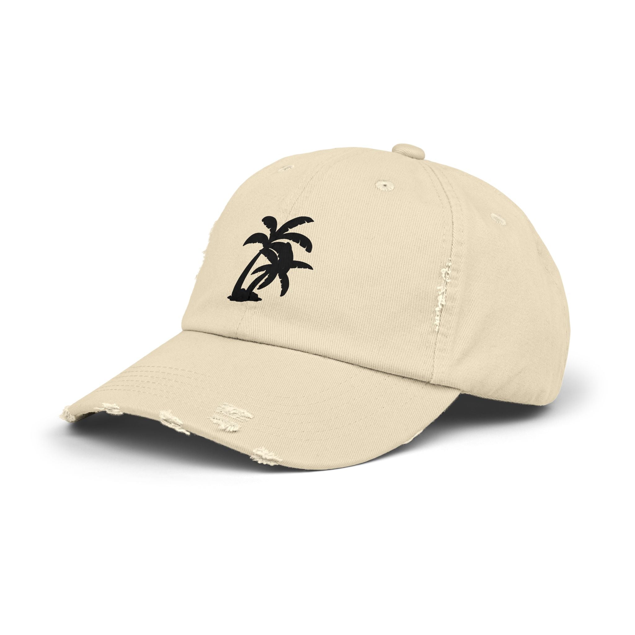 Distressed Palm Tree Cap — Vintage Beach Baseball Hat – Bamerix