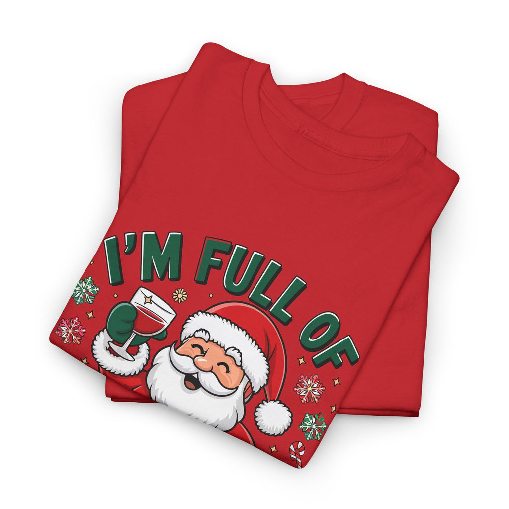 Funny Christmas Shirt, I'm Full of Holiday Spirits Santa Graphic Tee – Bamerix
