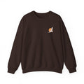 Minimal Sunrise Crewneck Sweatshirt — Small Sun & Feather Chest Graphic – Bamerix