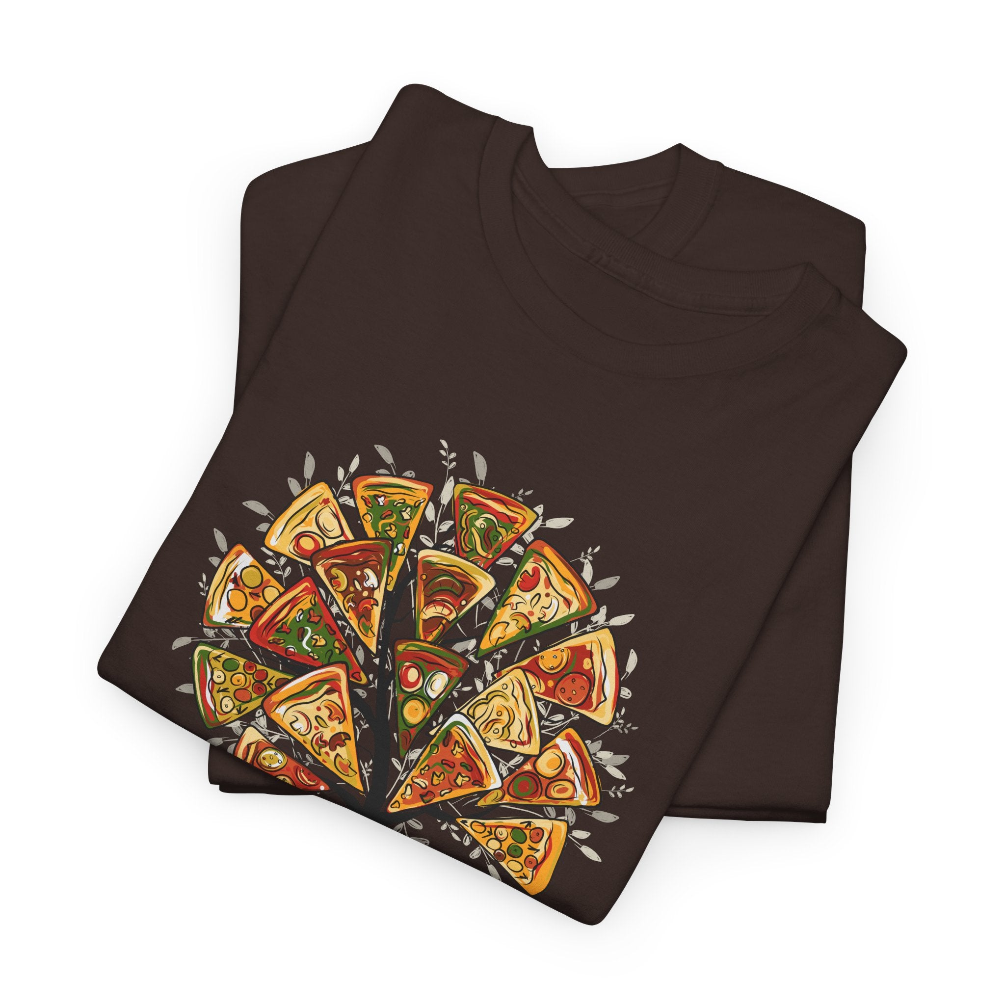 Pizza Tree Graphic T-Shirt – Funny Pizza Lover Tee – Bamerix