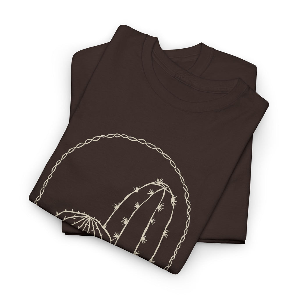 Cactus Arch Tee — Minimal Desert Line Art T-Shirt