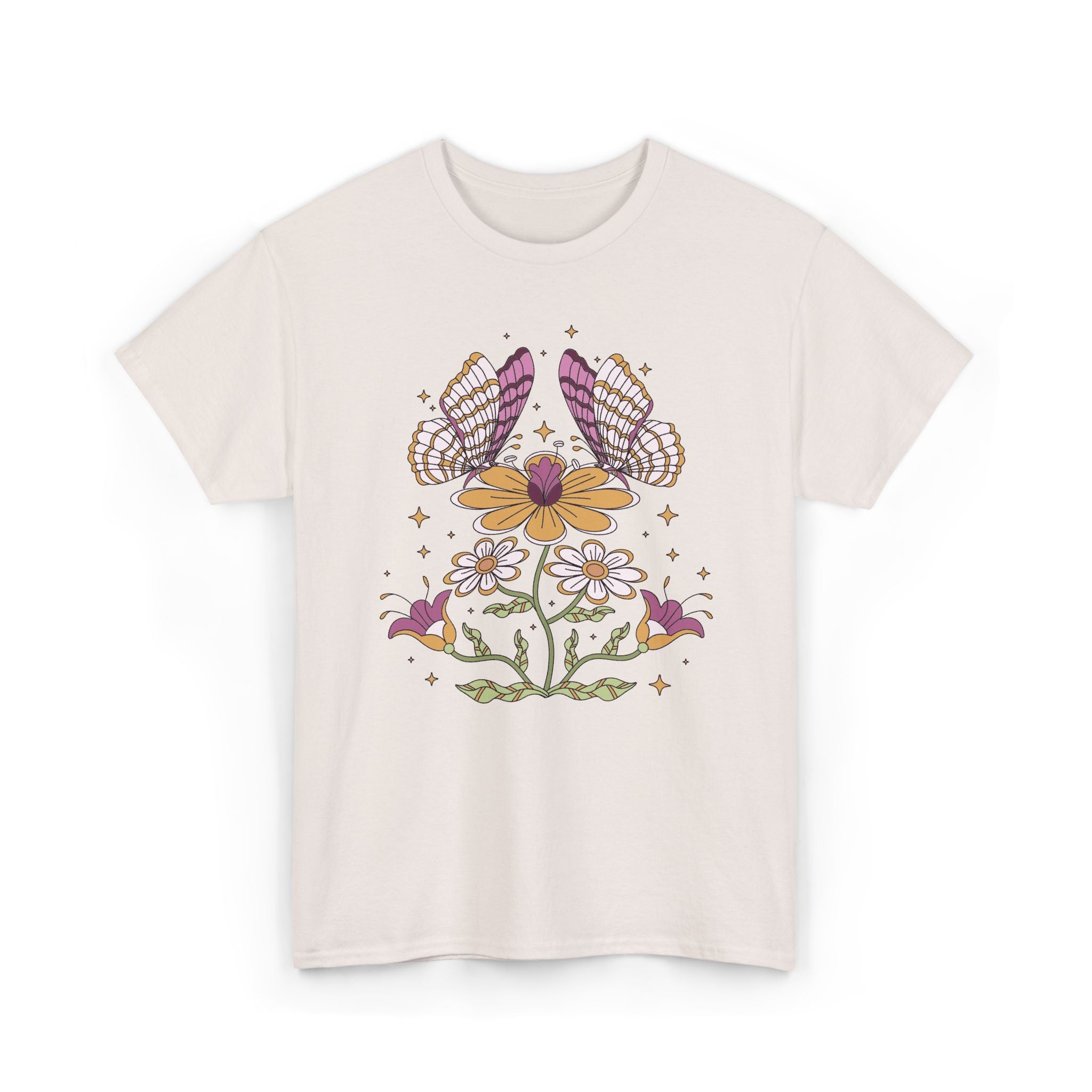 Boho Butterfly Floral T-Shirt – Bamerix