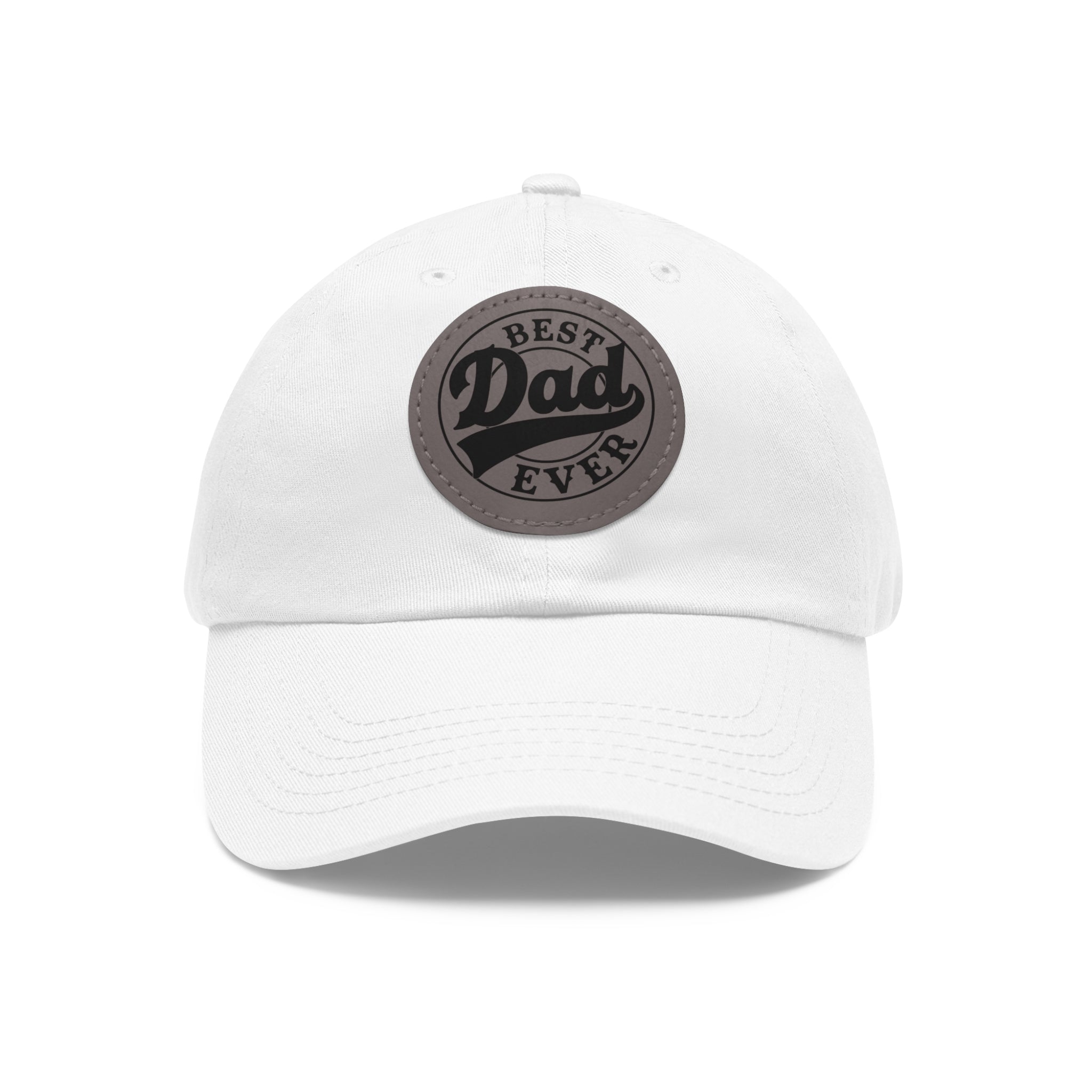 Best Dad Ever Leather Patch Dad Hat – Bamerix