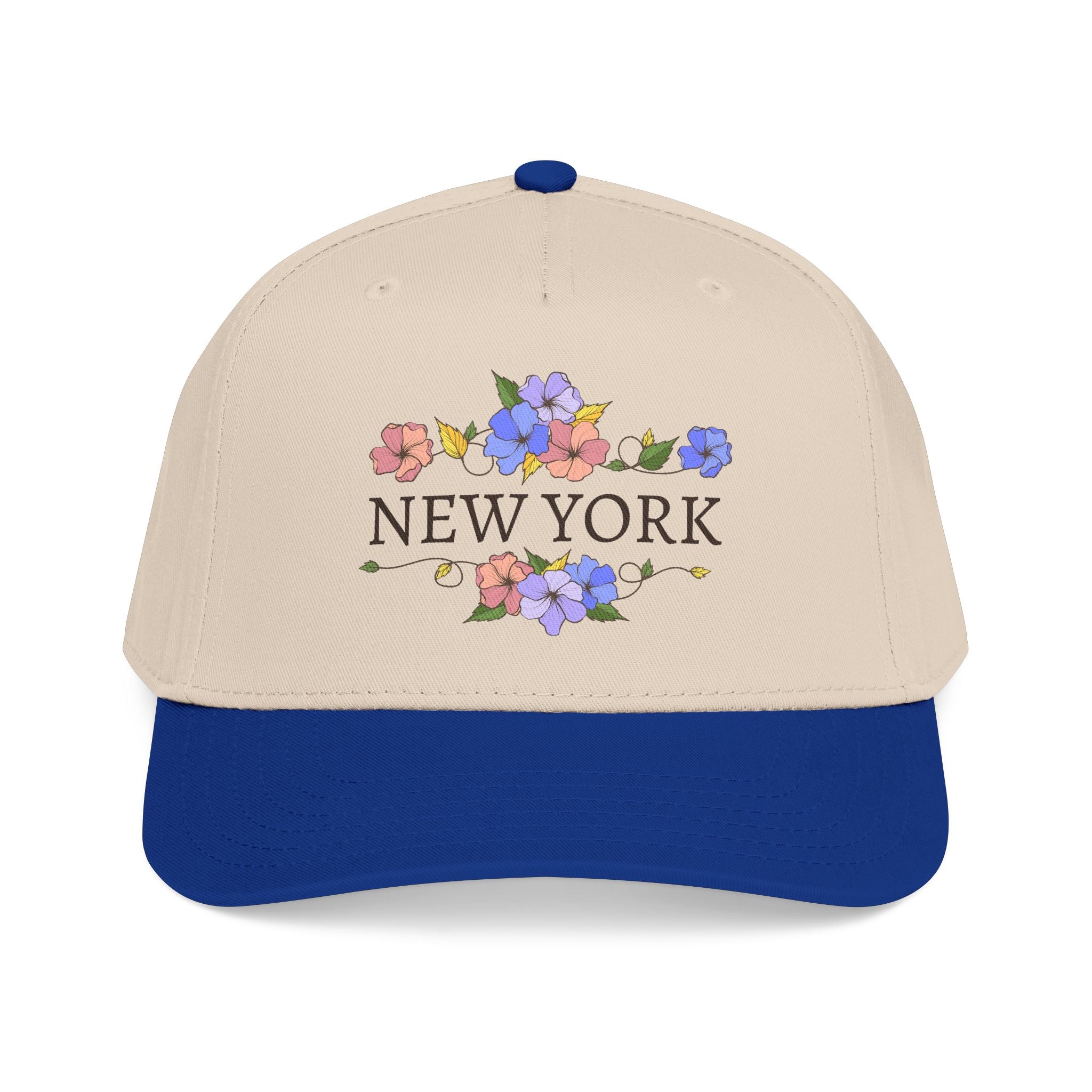 New York Floral Baseball Cap – Vintage Flower City Hat – Bamerix