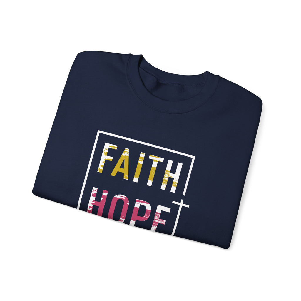 Faith Hope Love Hoodie - Perfect for inspirational gifts, comfy casual wear, church events – Bamerix
