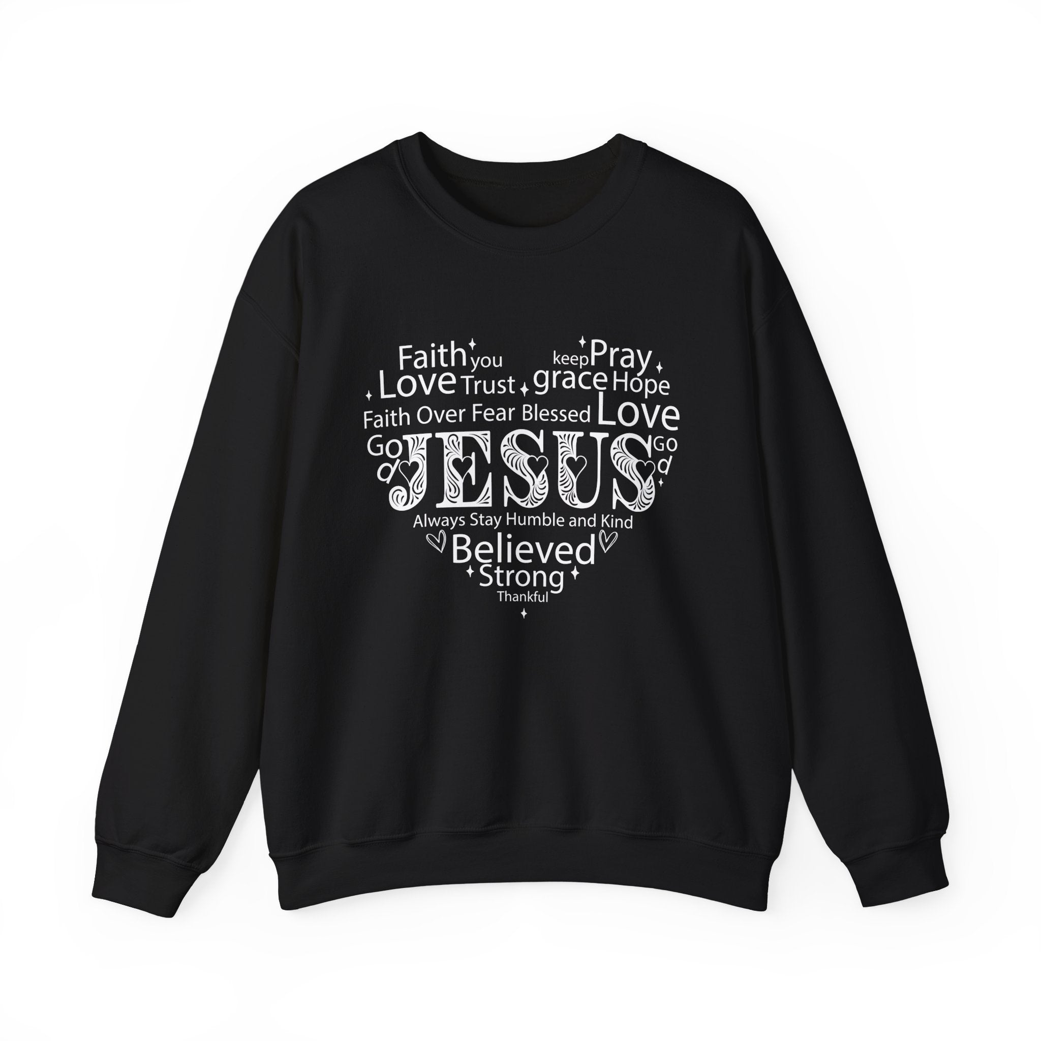 Inspirational Crewneck Sweatshirt - "Always Stay Humble and Kind" | Jesus  – Bamerix
