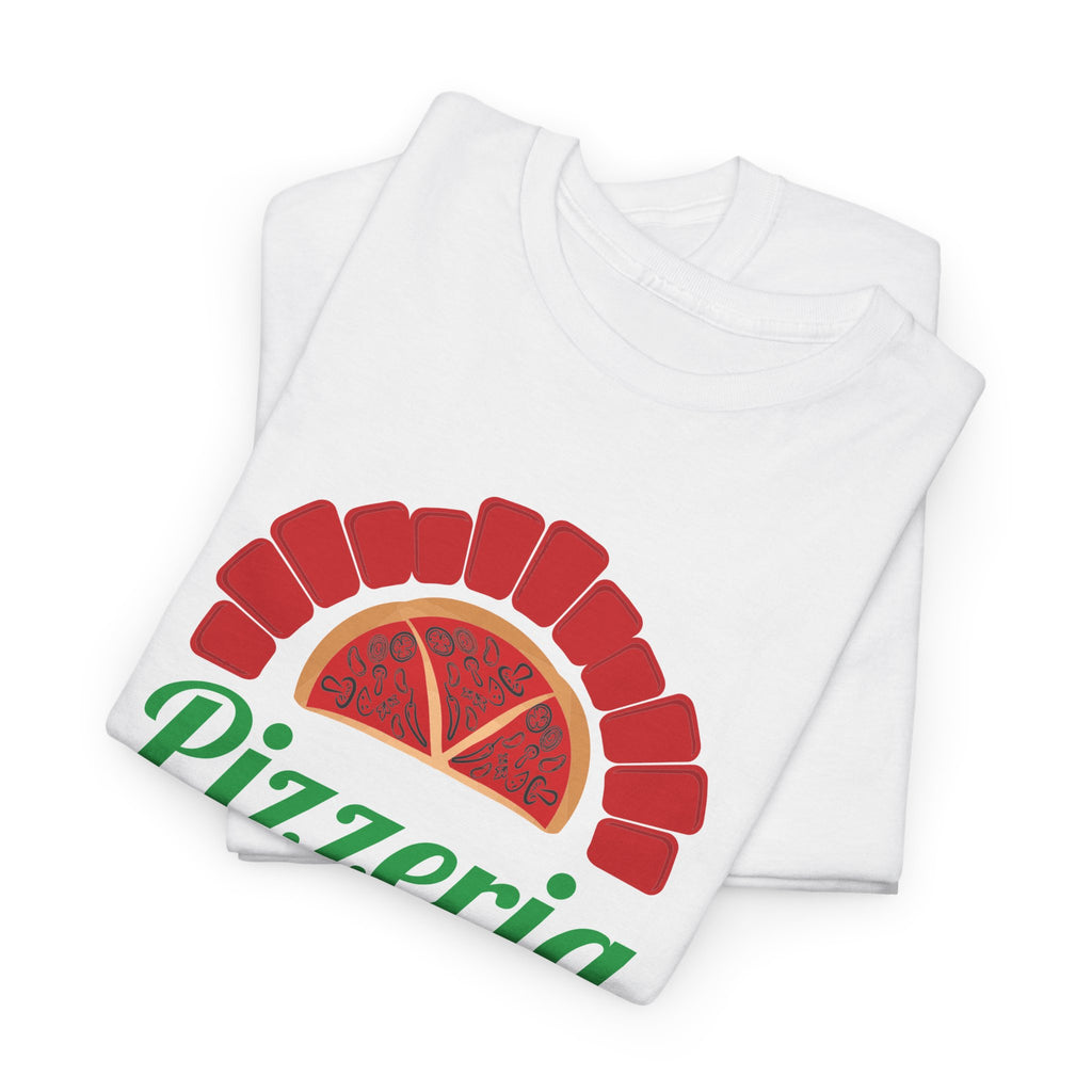 Pizzeria Pizza Tee – Retro Italian Pizzeria Logo T-Shirt – Bamerix