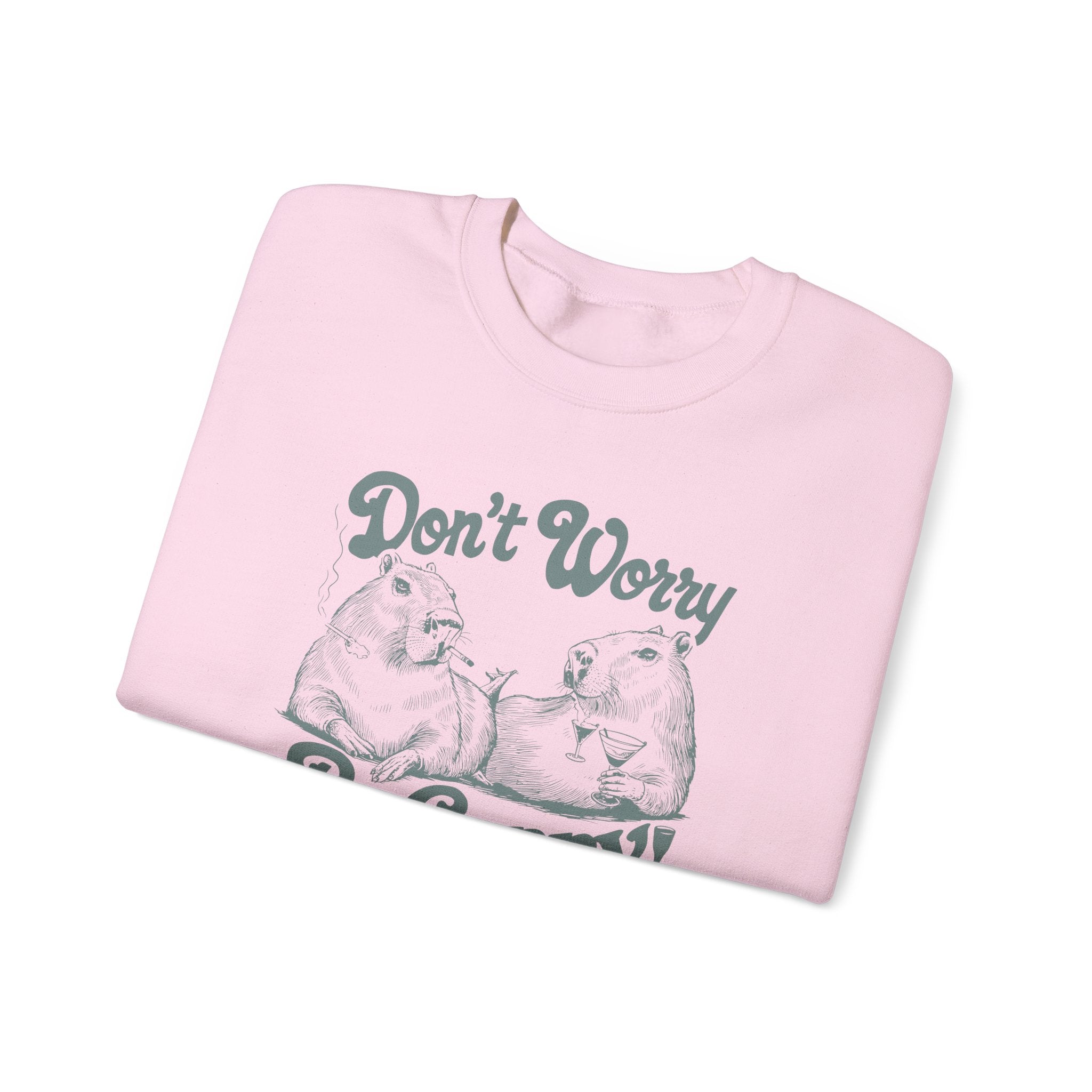 Don't Worry Be Cappy Sweatshirt, Funny Animal Lover Apparel – Bamerix
