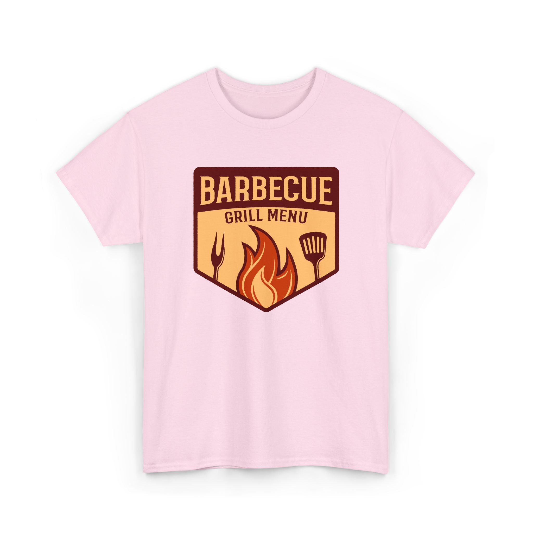 Barbecue Grill Menu Tee — BBQ Flames & Tools Graphic T-Shirt – Bamerix