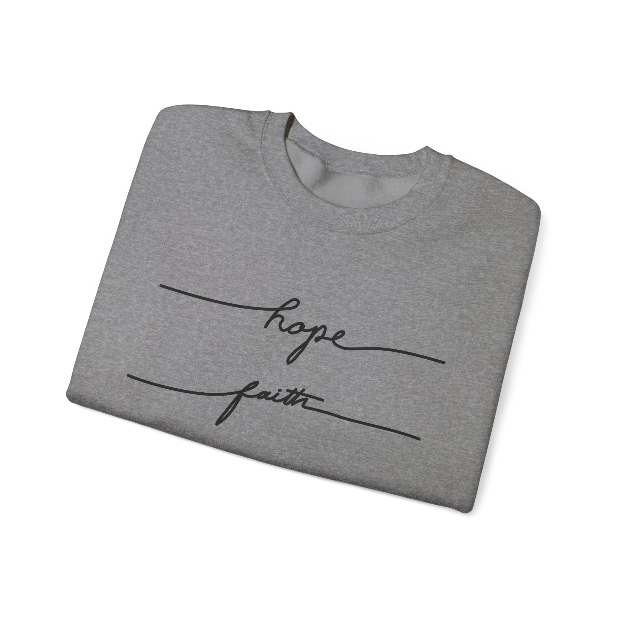 Hope, Faith, Love Crewneck Sweatshirt – Bamerix