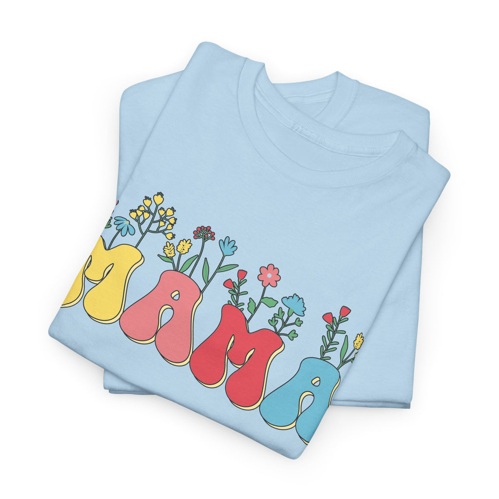 Flower MAMA Shirt – Fun Floral Graphic Tee for Mom – Bamerix