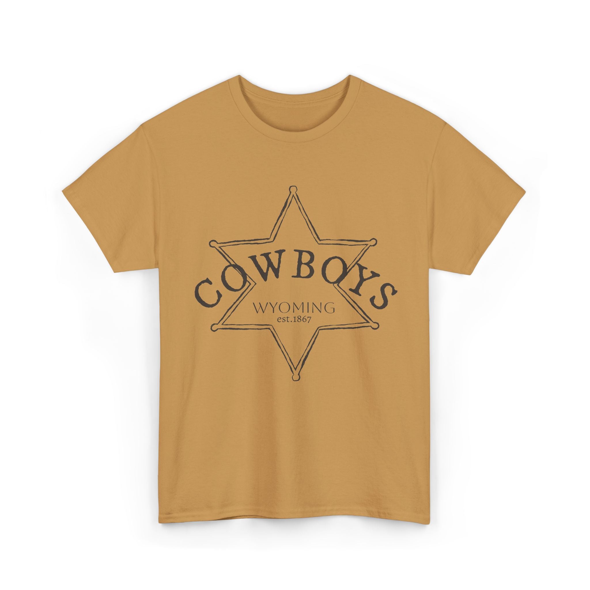 Cowboys Wyoming Sheriff Star T-Shirt — Vintage Western Tee