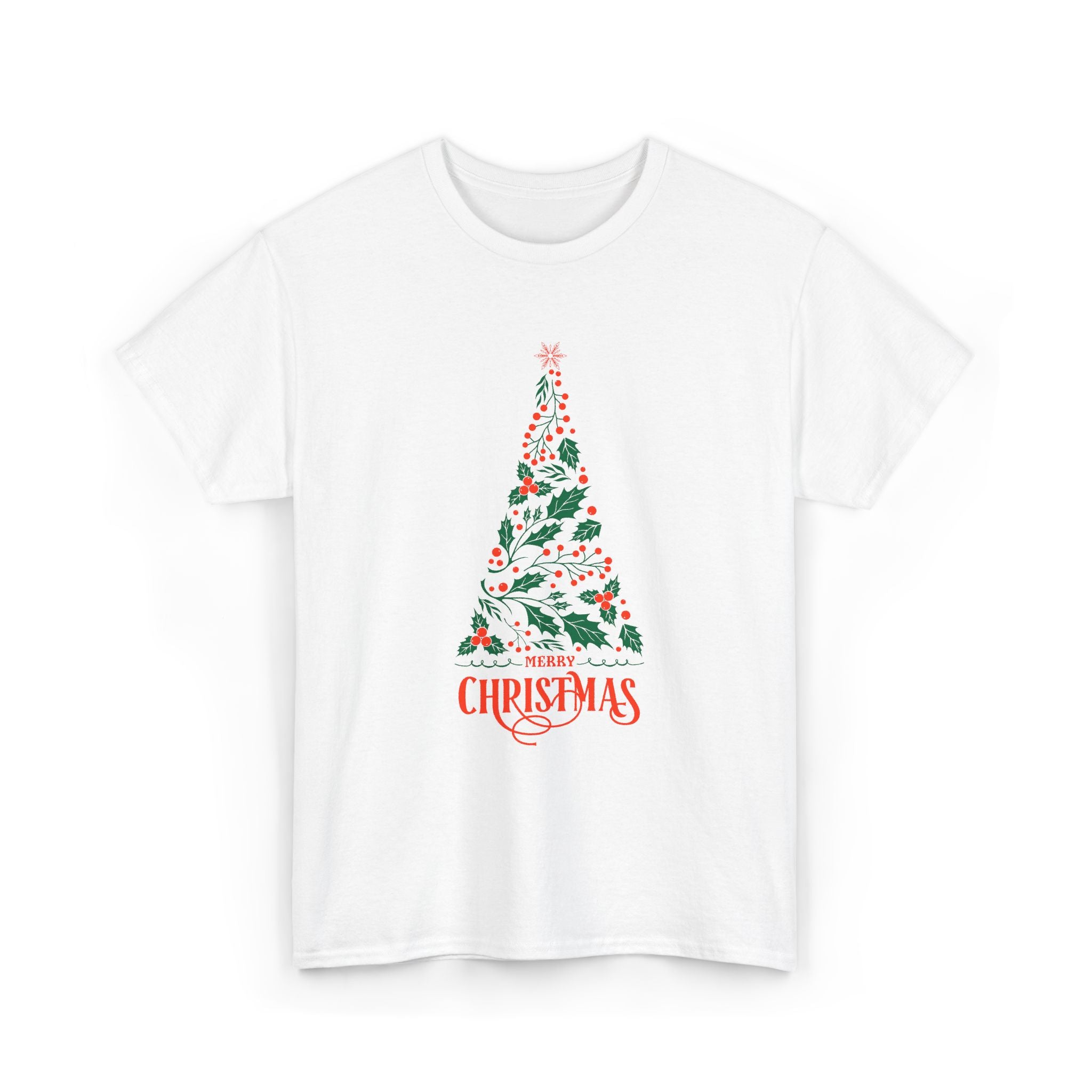 Christmas Tree Unisex Heavy Cotton Tee, Holiday Shirt – Bamerix