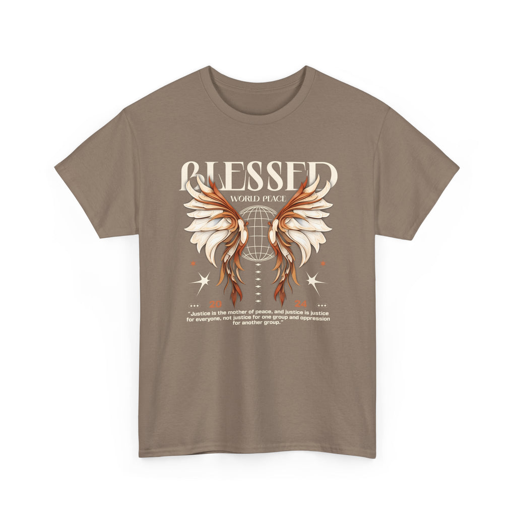 Blessed Peace & Justice Graphic T-Shirt – Bamerix