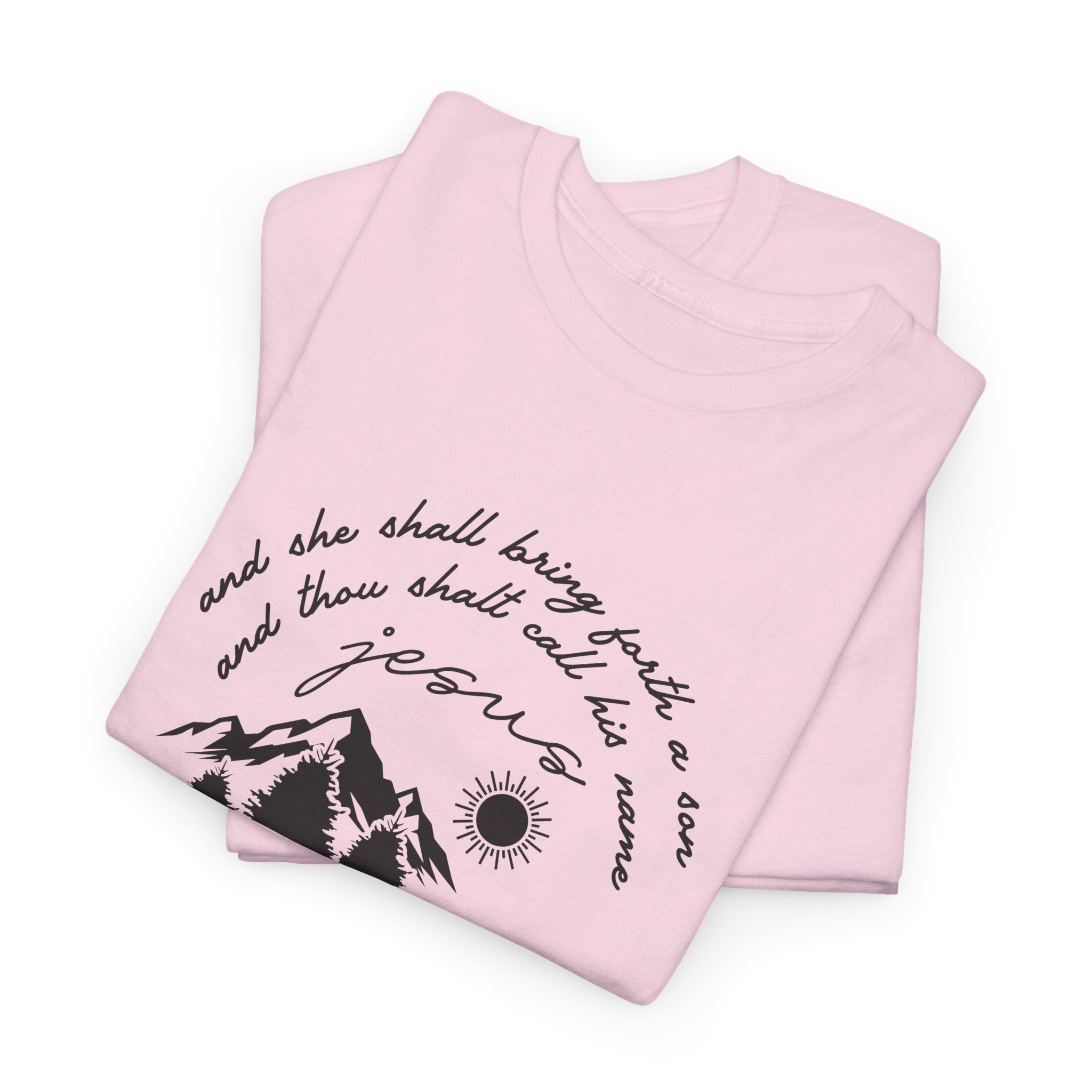 Faith Scripture Graphic T-Shirt – Matthew 1:21 – Bamerix