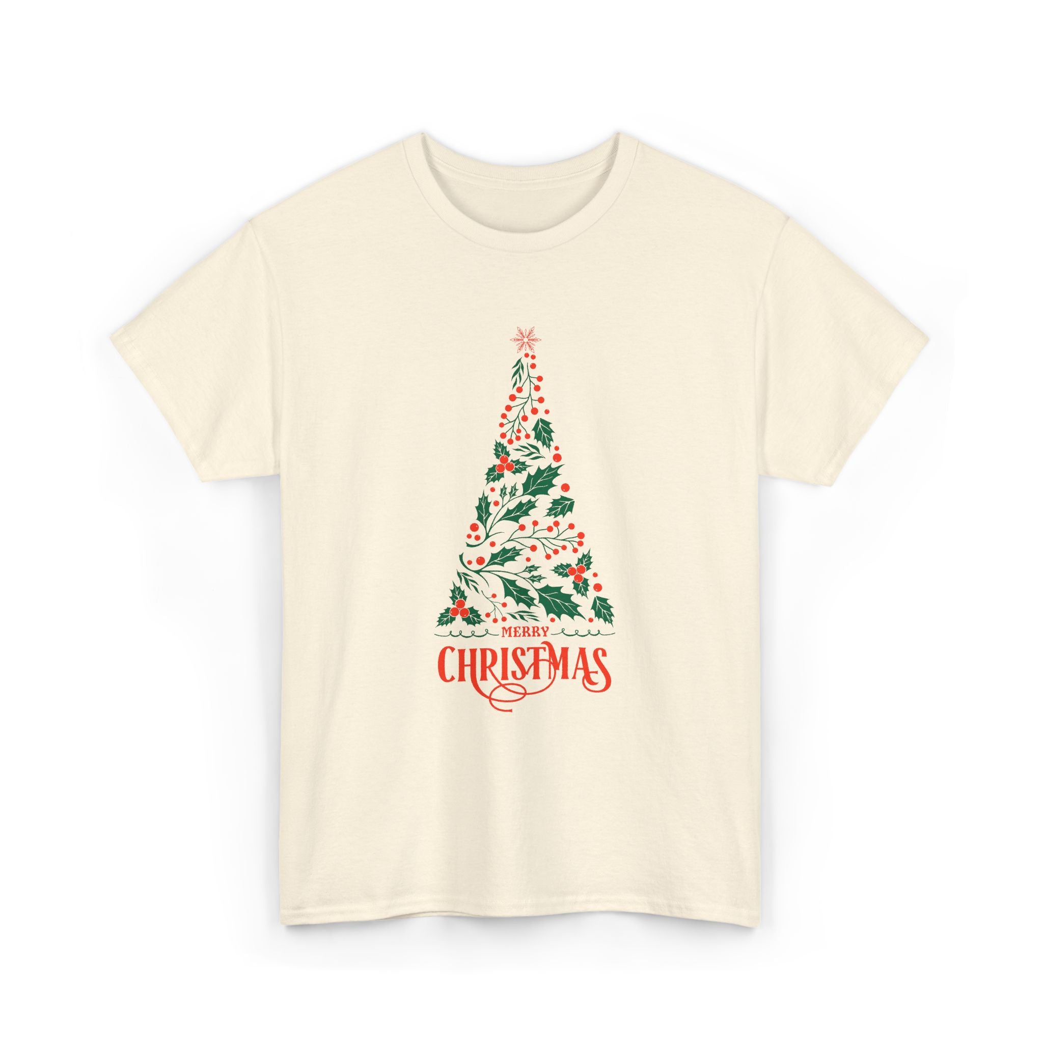 Christmas Tree Unisex Heavy Cotton Tee, Holiday Shirt – Bamerix
