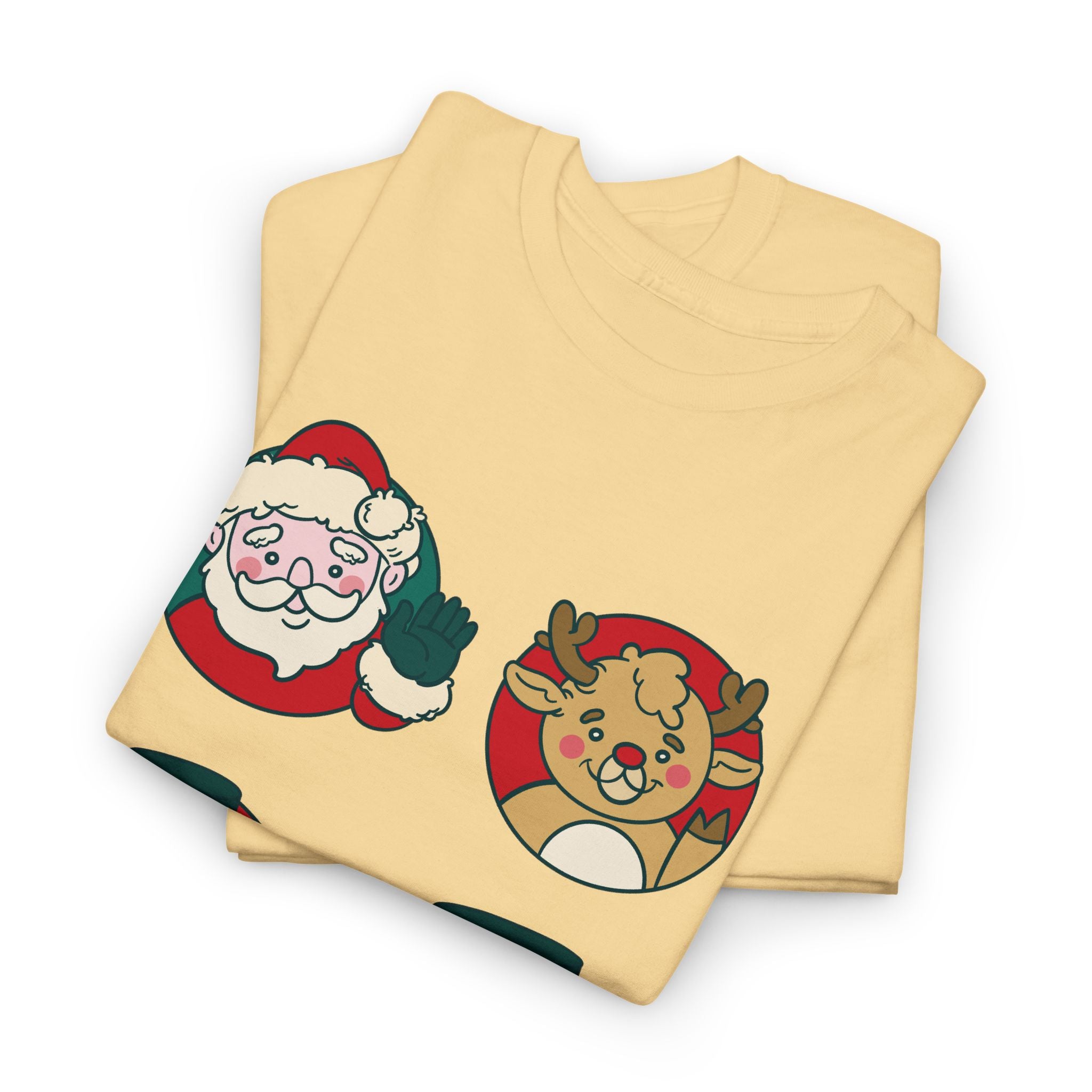 Festive Holiday T-Shirt Featuring Santa and Friends, Christmas Gift – Bamerix