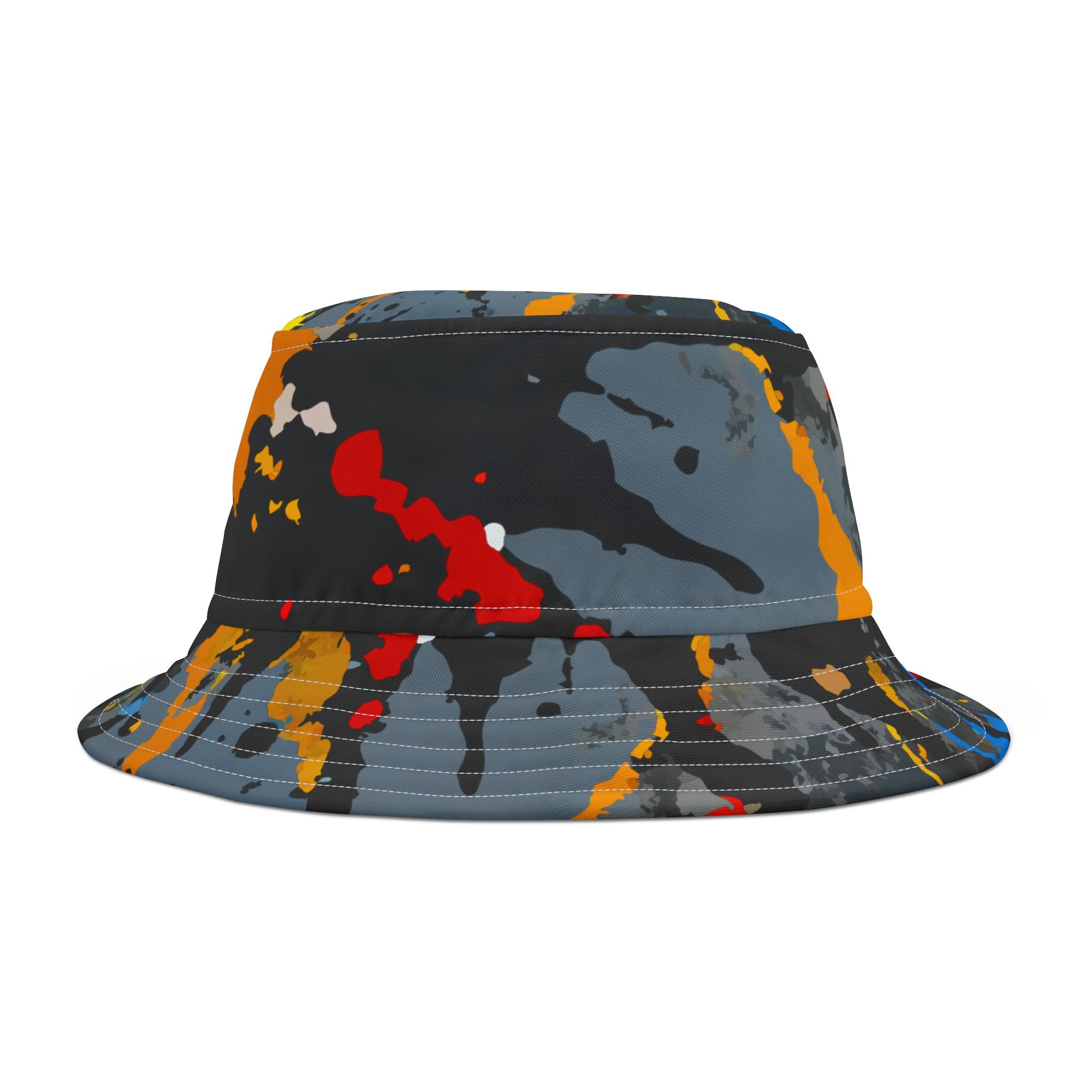 Paint Splatter Bucket Hat — Colorful Streetwear Sun Hat – Bamerix