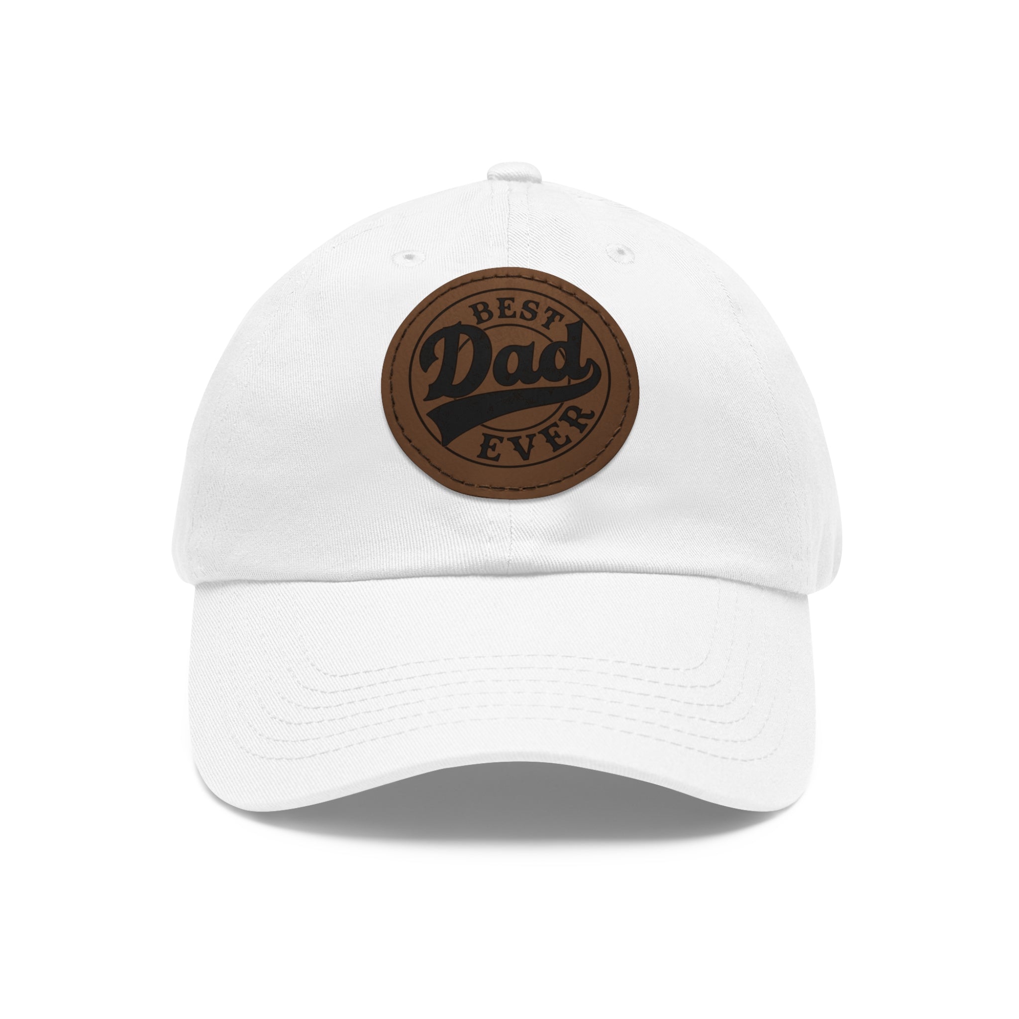 Best Dad Ever Leather Patch Dad Hat – Bamerix