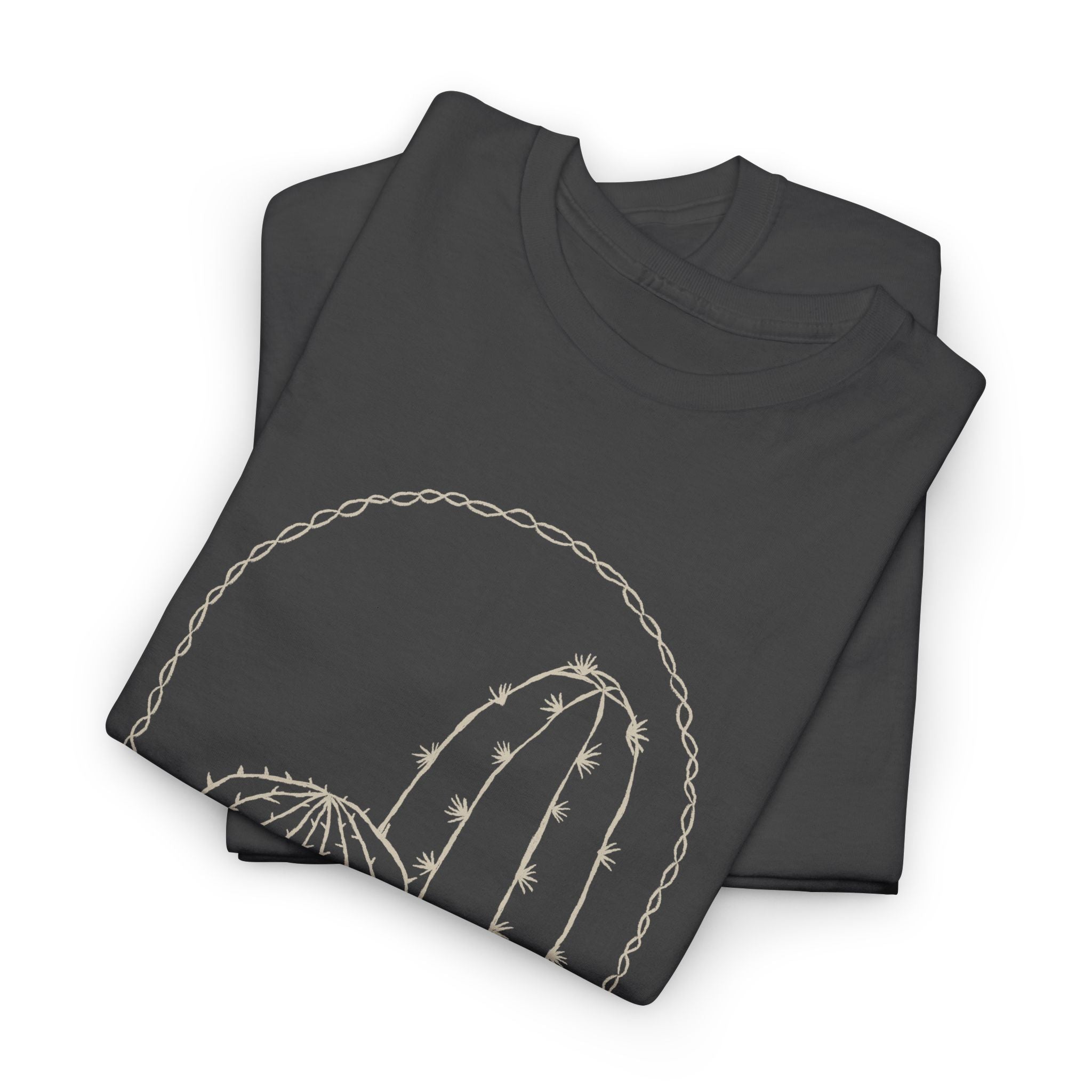 Cactus Arch Tee — Minimal Desert Line Art T-Shirt