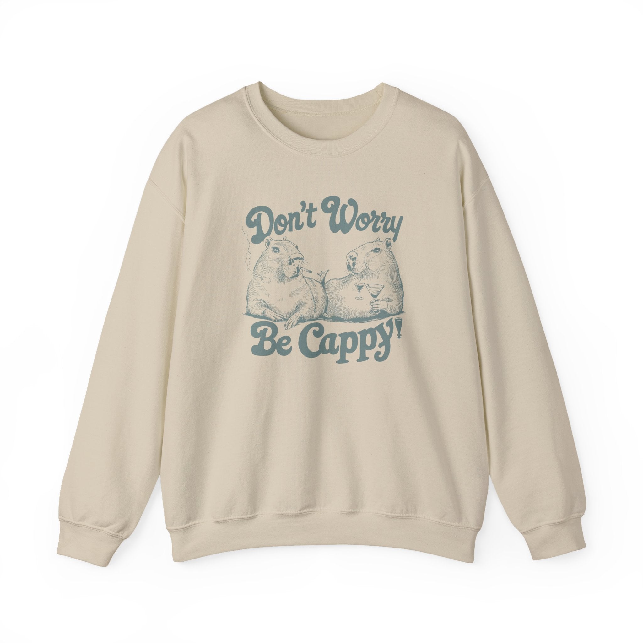 Don't Worry Be Cappy Sweatshirt, Funny Animal Lover Apparel – Bamerix