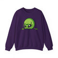 Alien Peeking Crewneck Sweatshirt Cute Green Alien Graphic – Bamerix