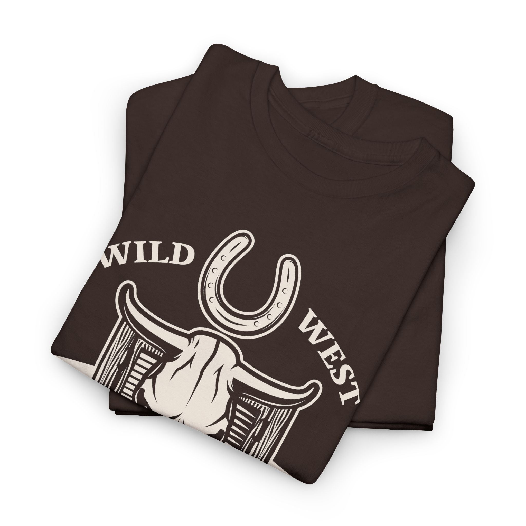 Rodeo Wild West T-Shirt – Western Skull & Horseshoe Tee