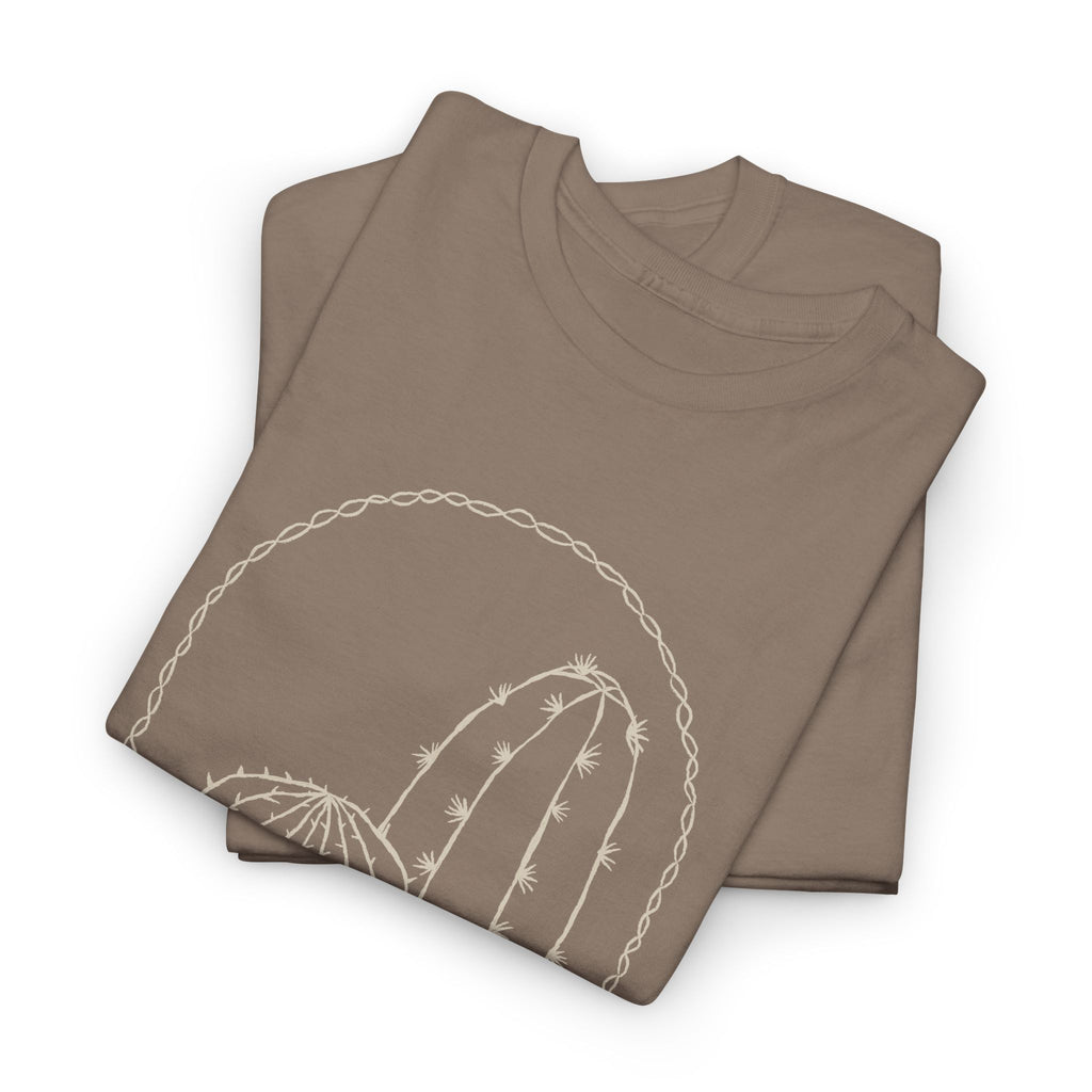 Cactus Arch Tee — Minimal Desert Line Art T-Shirt