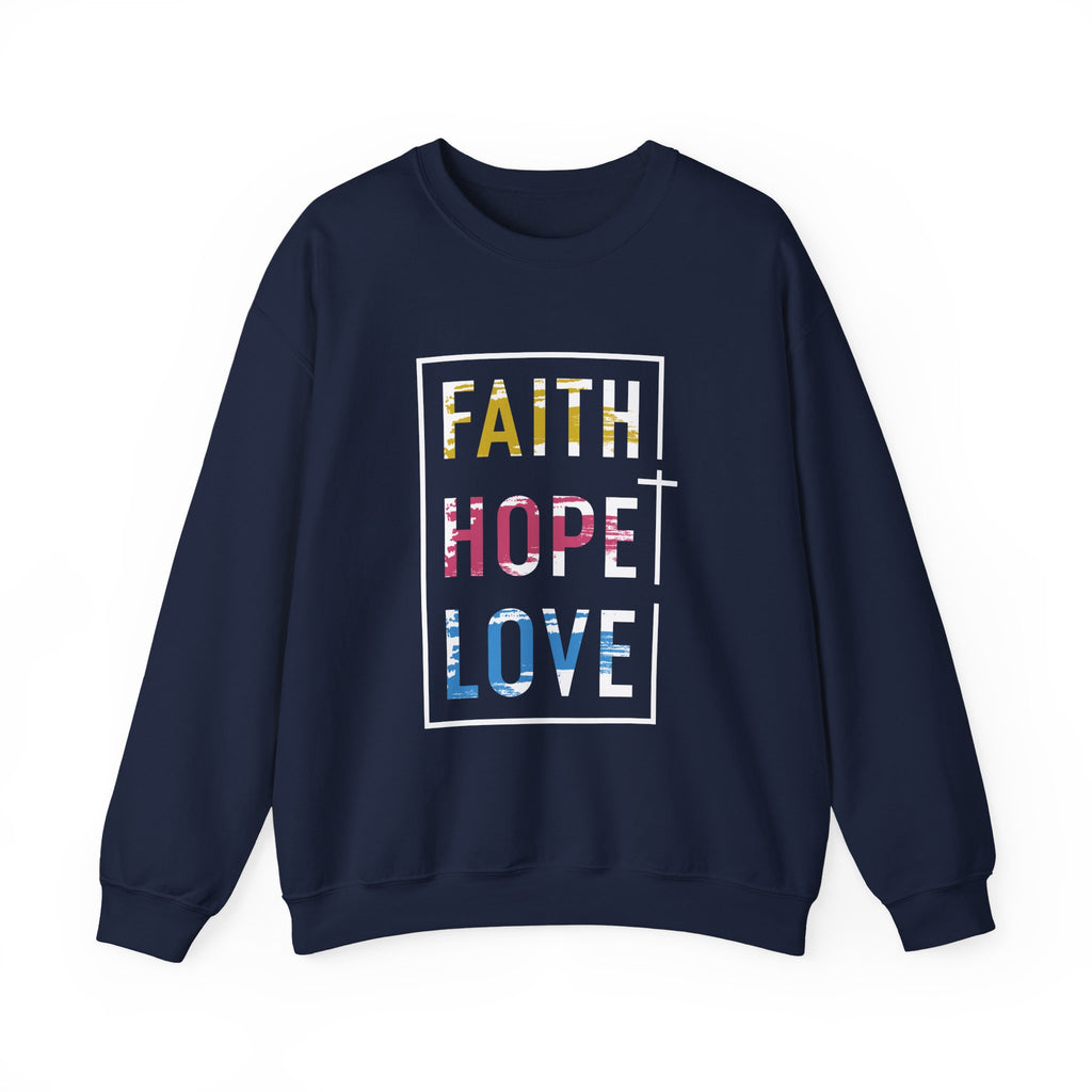 Faith Hope Love Hoodie - Perfect for inspirational gifts, comfy casual wear, church events – Bamerix