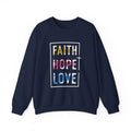 Faith Hope Love Hoodie - Perfect for inspirational gifts, comfy casual wear, church events – Bamerix
