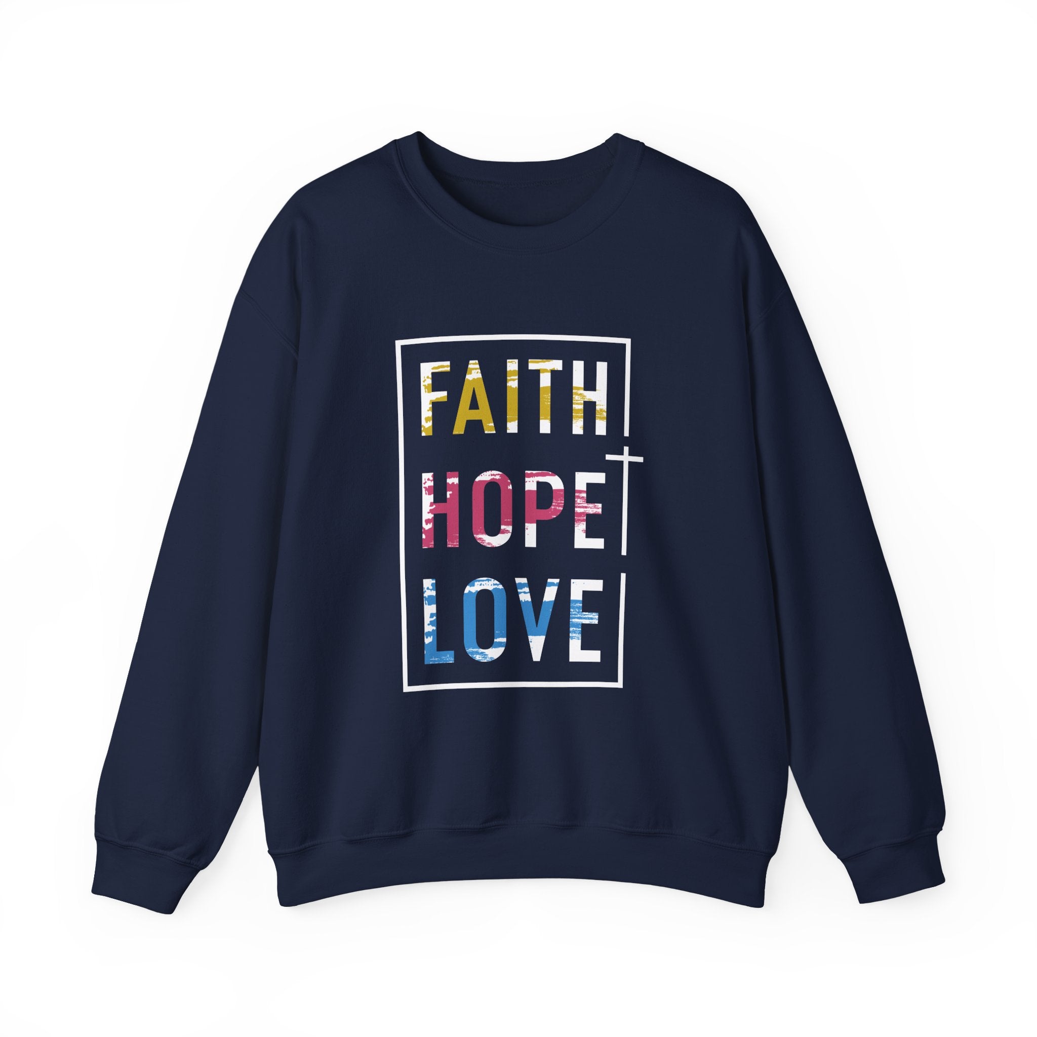 Faith Hope Love Hoodie - Perfect for inspirational gifts, comfy casual wear, church events – Bamerix