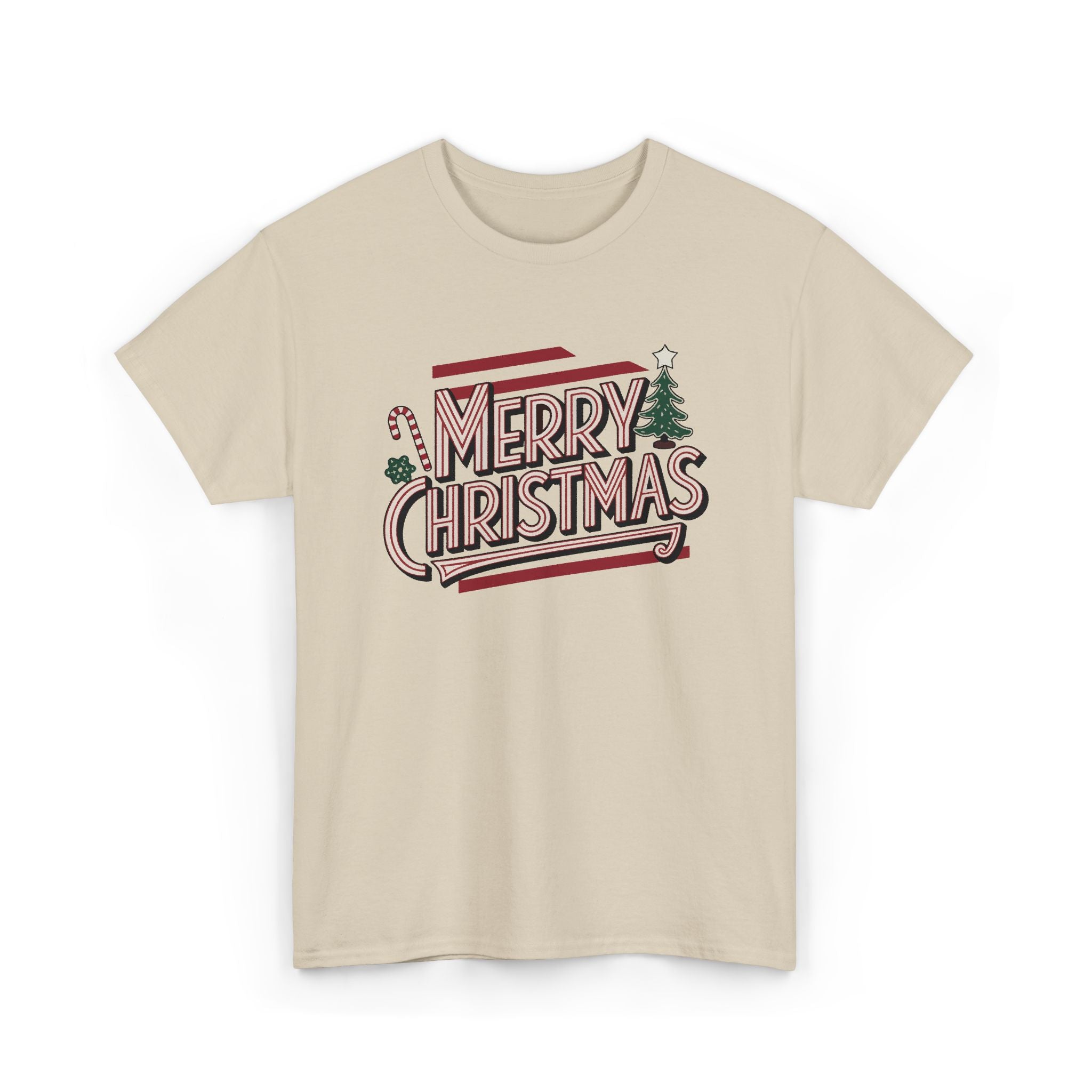 Merry Christmas Unisex Heavy Cotton Tee,  Christmas Apparel – Bamerix