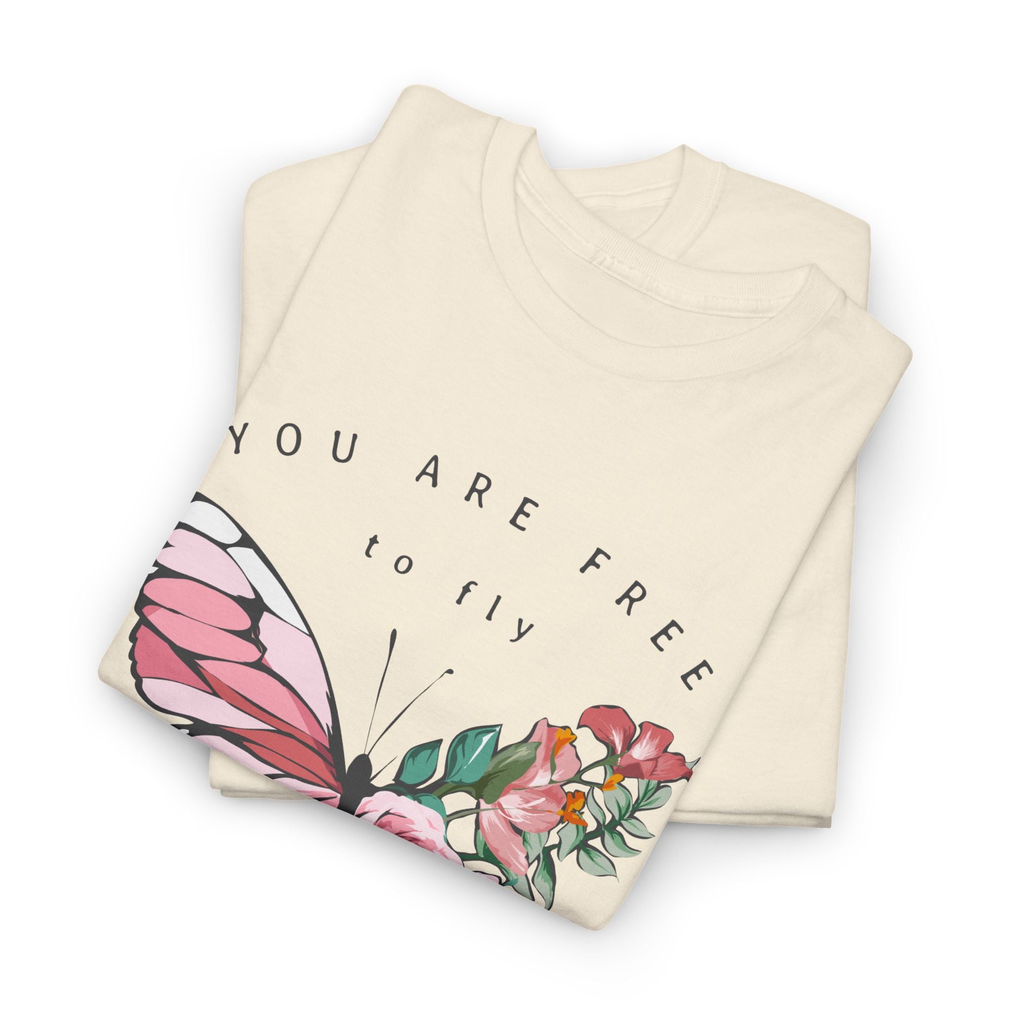 Butterfly Floral Inspirational T-Shirt – Bamerix