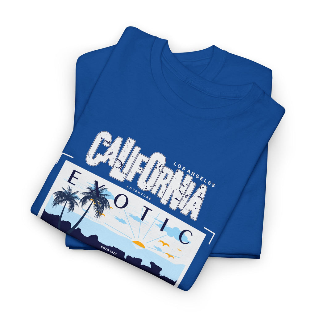 California Sunset Beach T-Shirt — Exotic Sunset Palm Graphic Tee – Bamerix