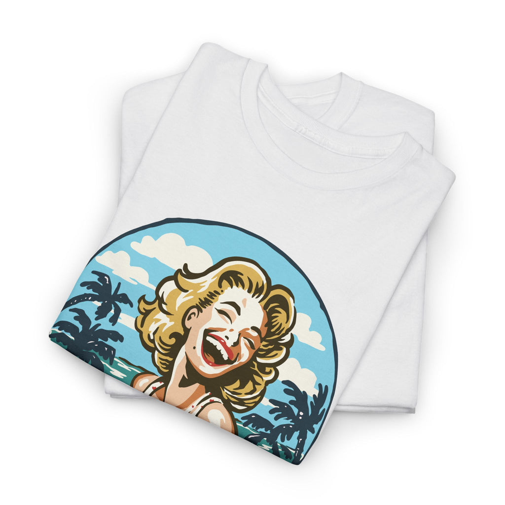 Vintage Beach Girl Graphic T-Shirt | Retro Summer Style Tee – Bamerix