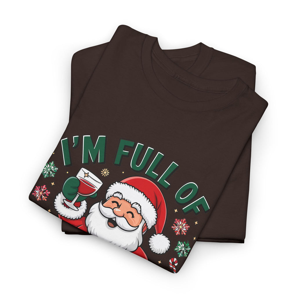 Funny Christmas Shirt, I'm Full of Holiday Spirits Santa Graphic Tee – Bamerix