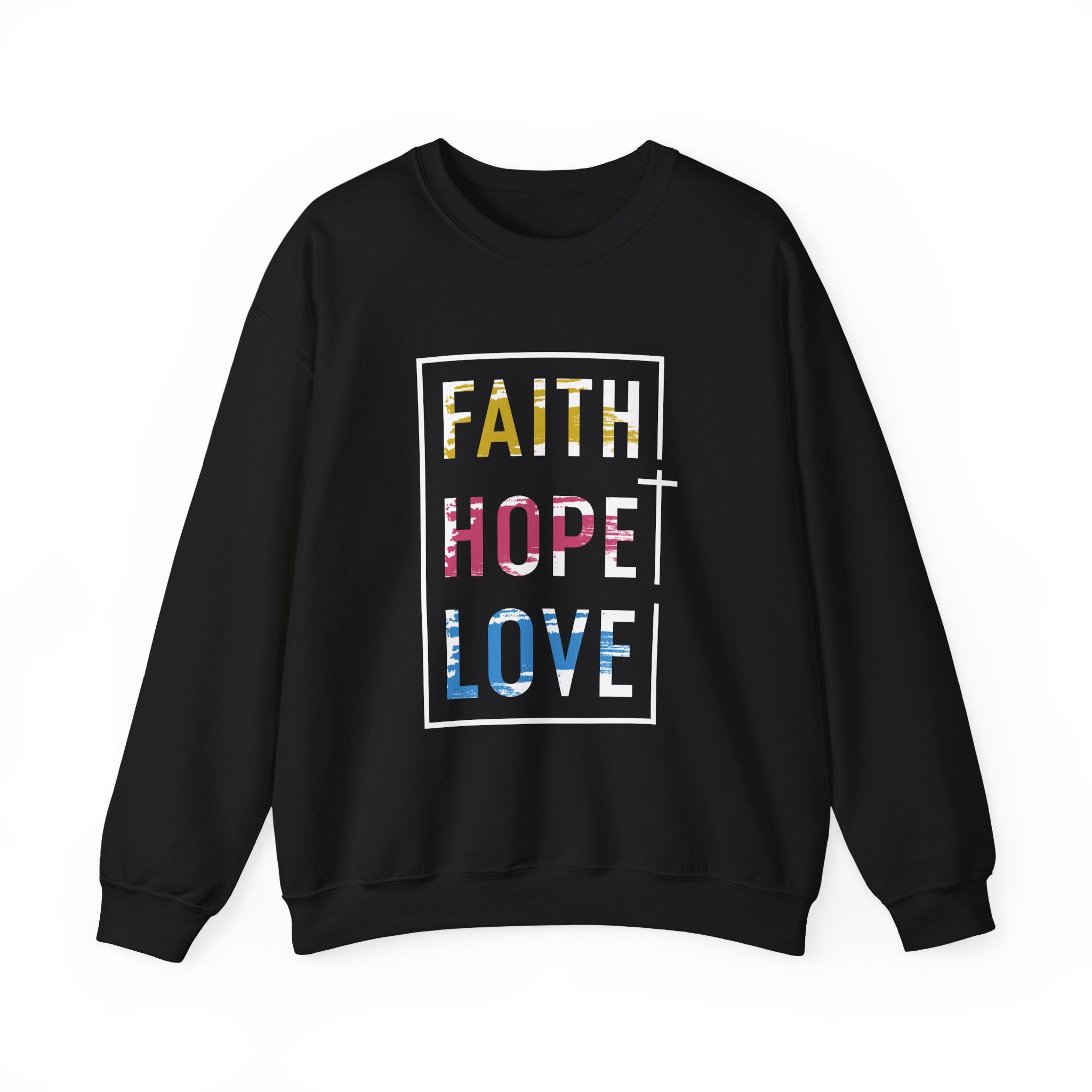 Faith Hope Love Hoodie - Perfect for inspirational gifts, comfy casual wear, church events – Bamerix