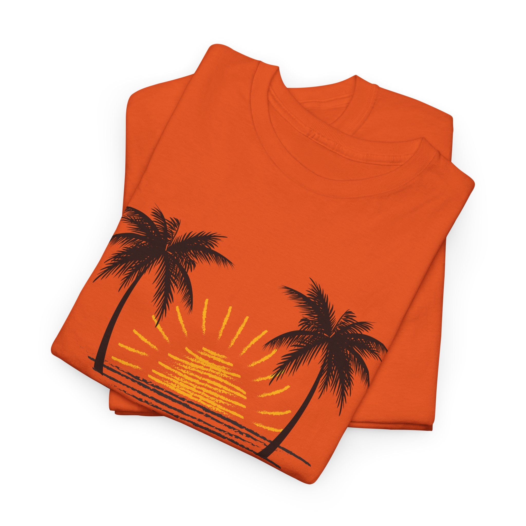 Aloha Palm Sunset T-Shirt — Hawaiian Beach Vibes Tee – Bamerix