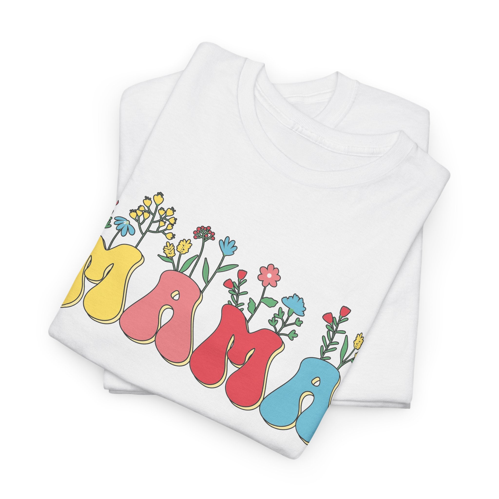 Flower MAMA Shirt – Fun Floral Graphic Tee for Mom – Bamerix