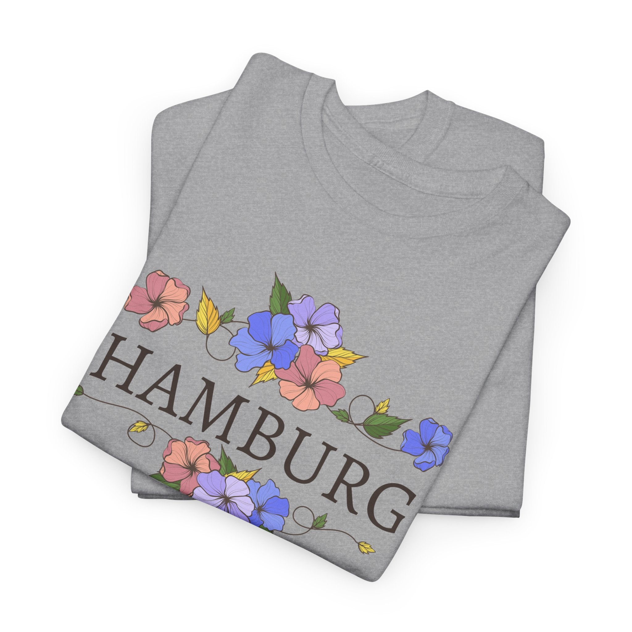 Floral City Name Casual T-Shirt – Bamerix