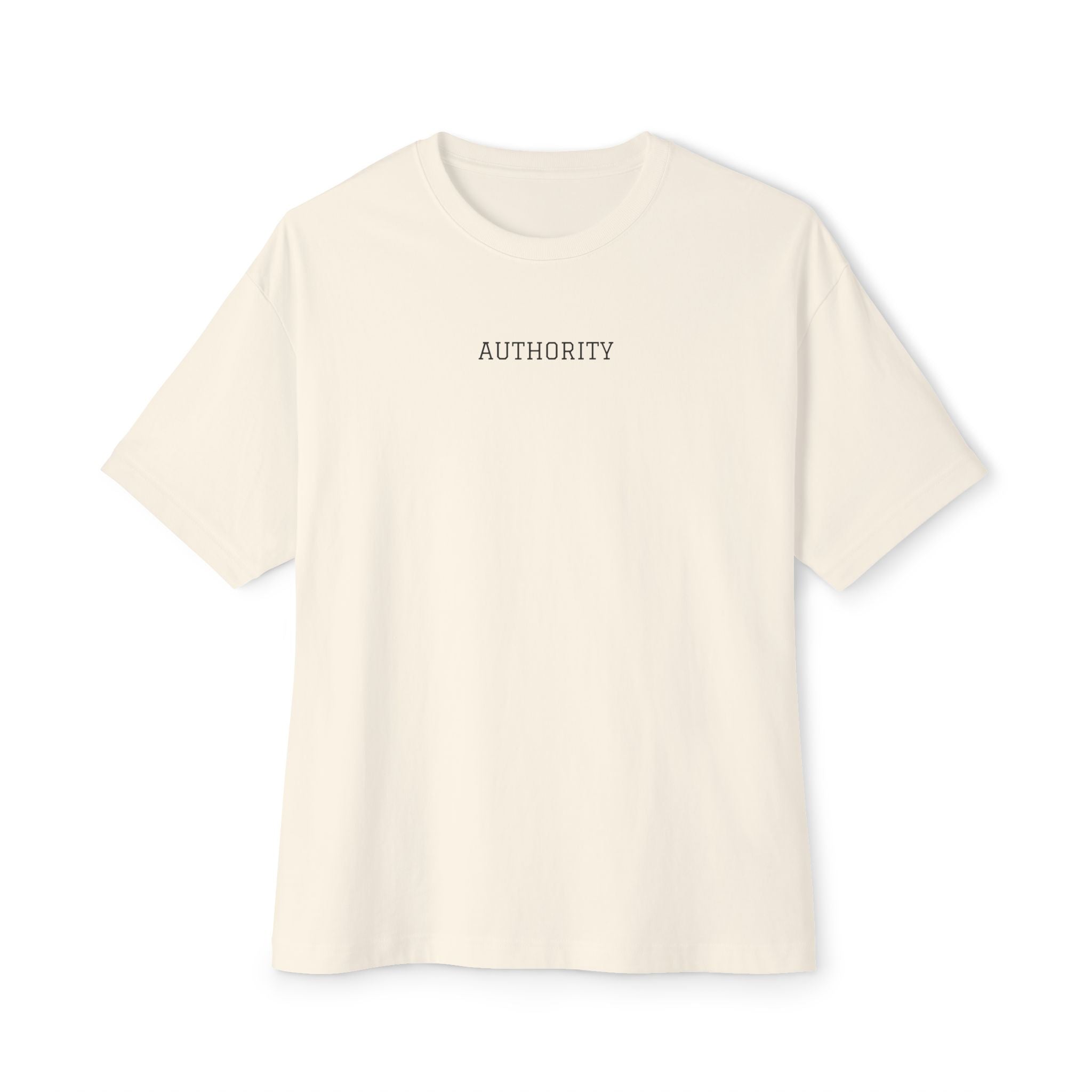 Authority Boxy Tee — Minimalist Oversized Graphic T‑Shirt – Bamerix