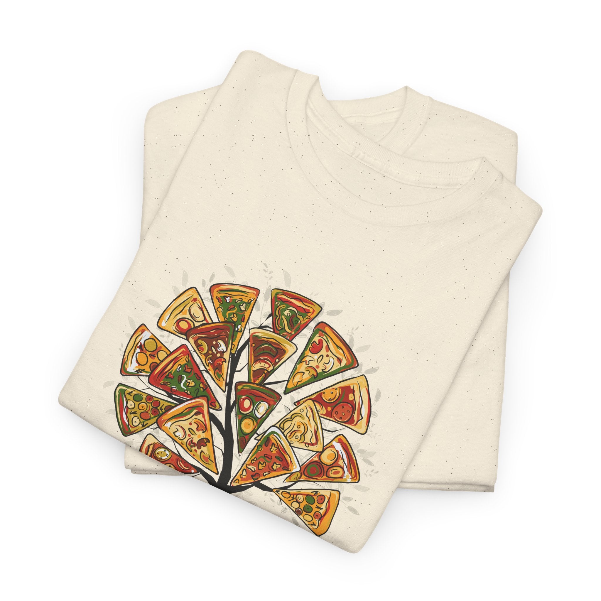 Pizza Tree Graphic T-Shirt – Funny Pizza Lover Tee – Bamerix