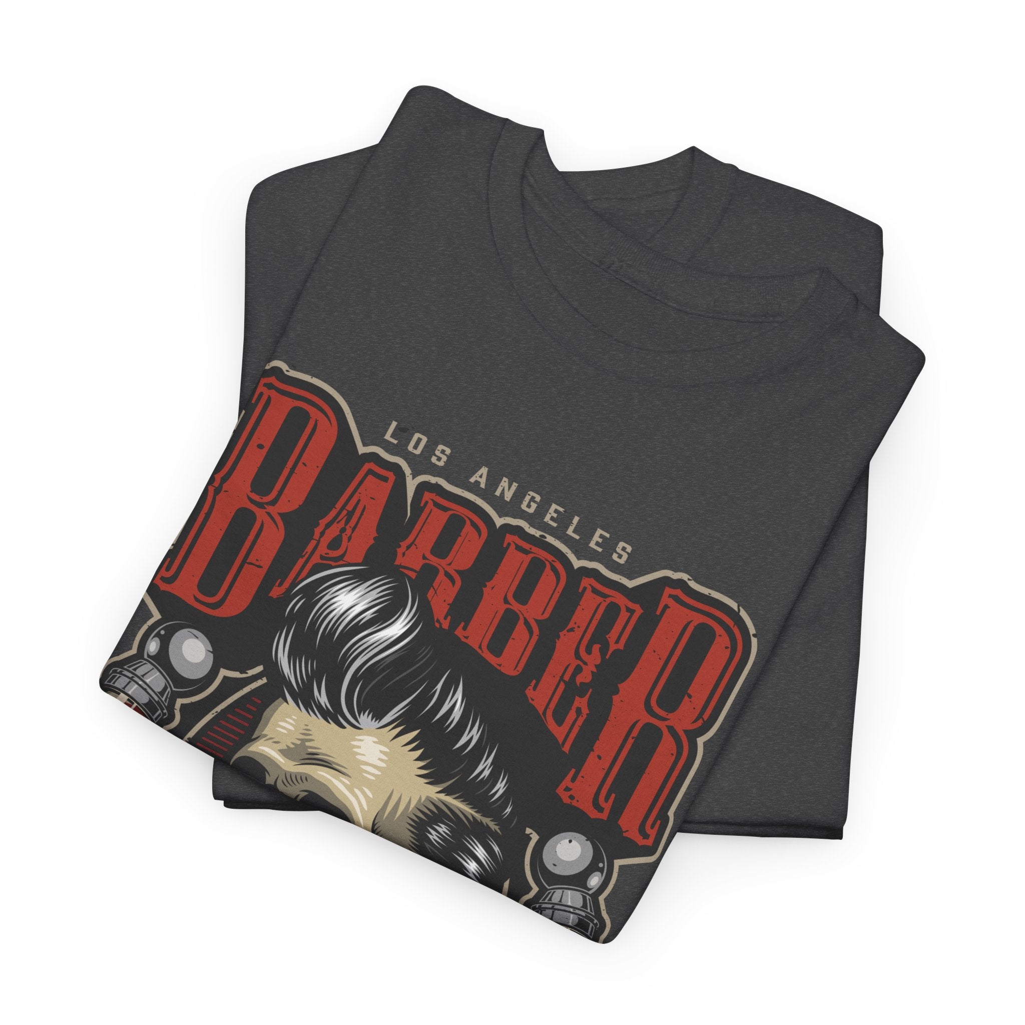 Barber Skull Tee — Vintage Barbershop Logo T-Shirt – Bamerix