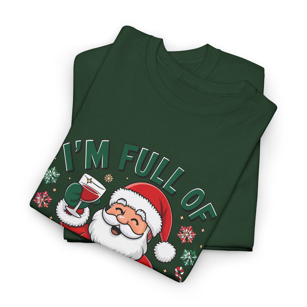 Funny Christmas Shirt, I'm Full of Holiday Spirits Santa Graphic Tee – Bamerix
