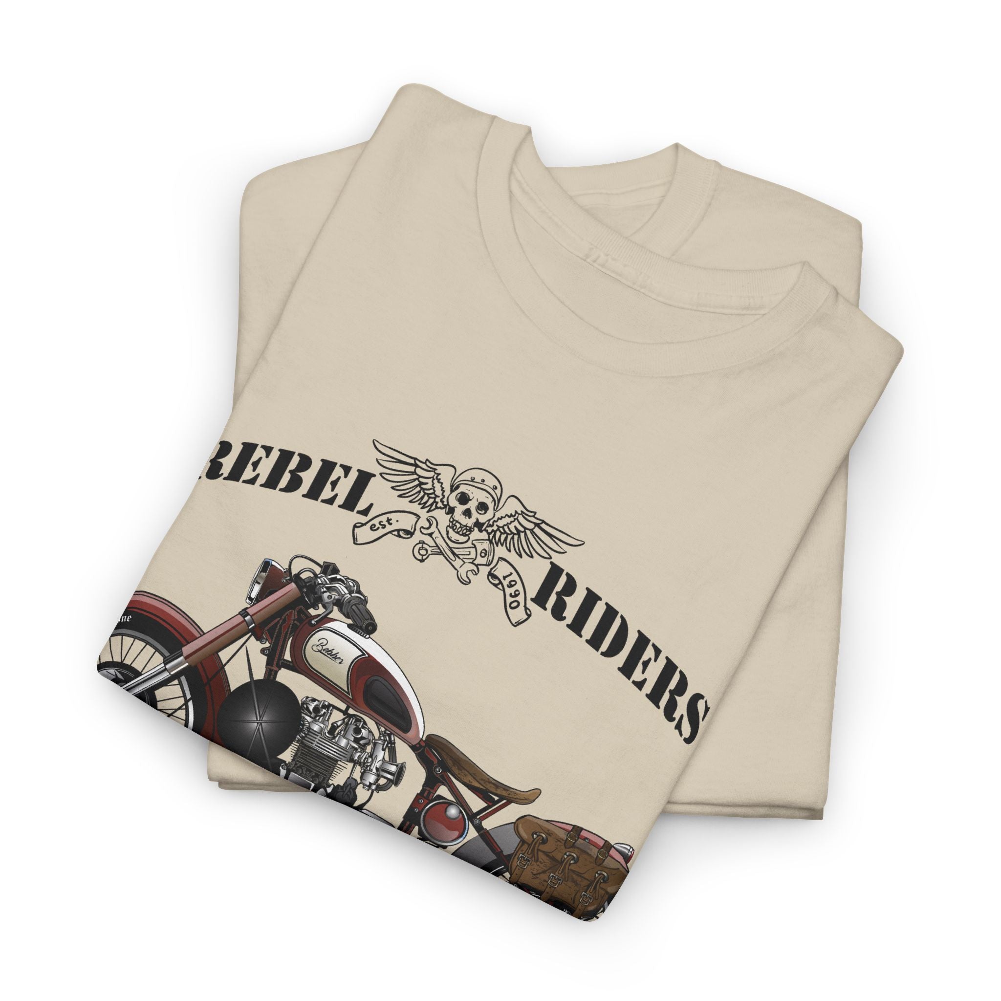 Vintage Motorcycle Tee – "Rebel Riders" Classic Bike Graphic – Bamerix